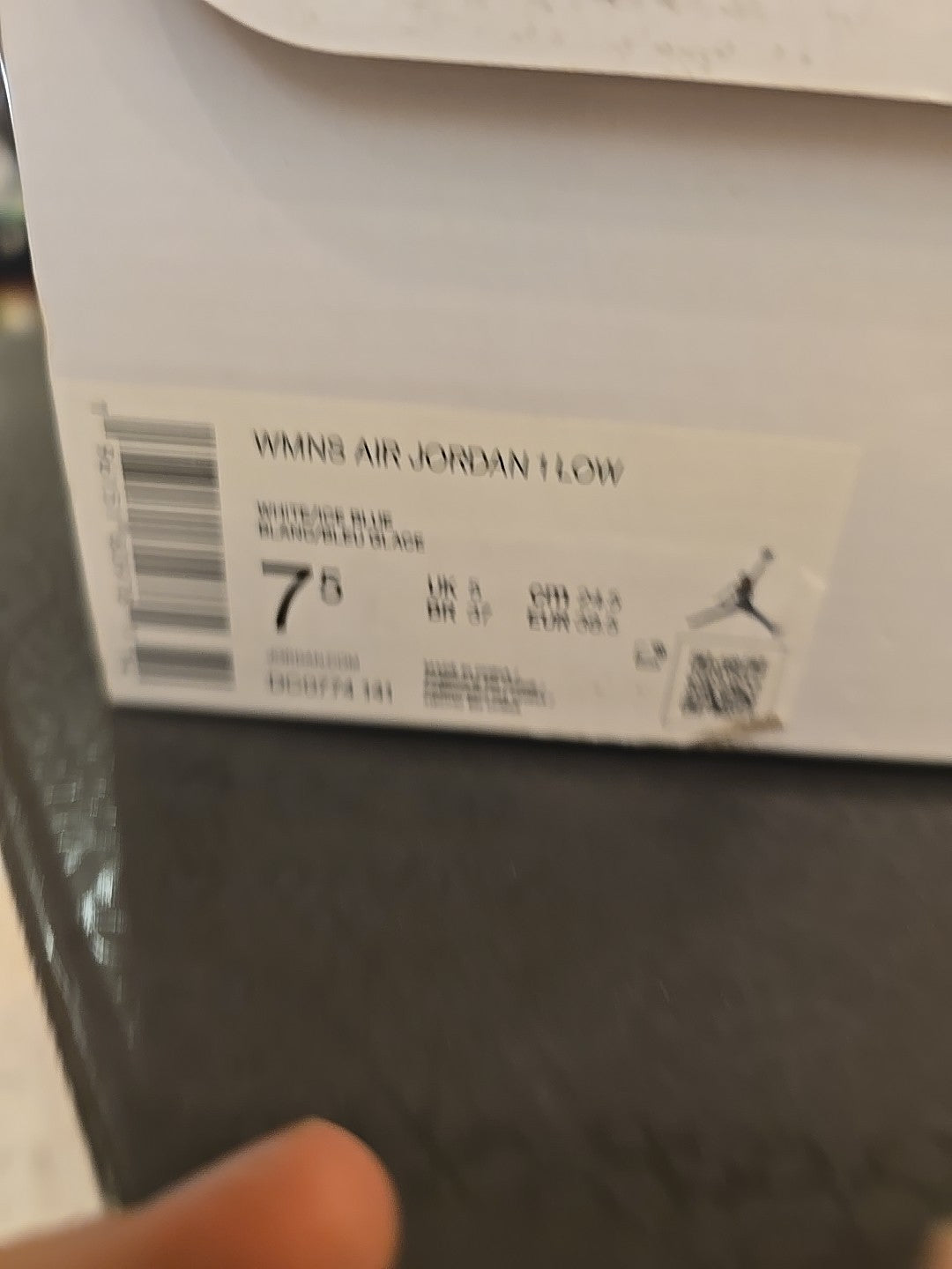 Size 7.5 -  Air Jordan 1 Low Ice Blue Women's