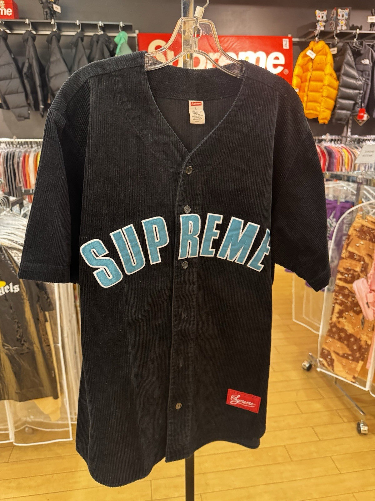 Supreme Corduroy Baseball Jersey Size L
