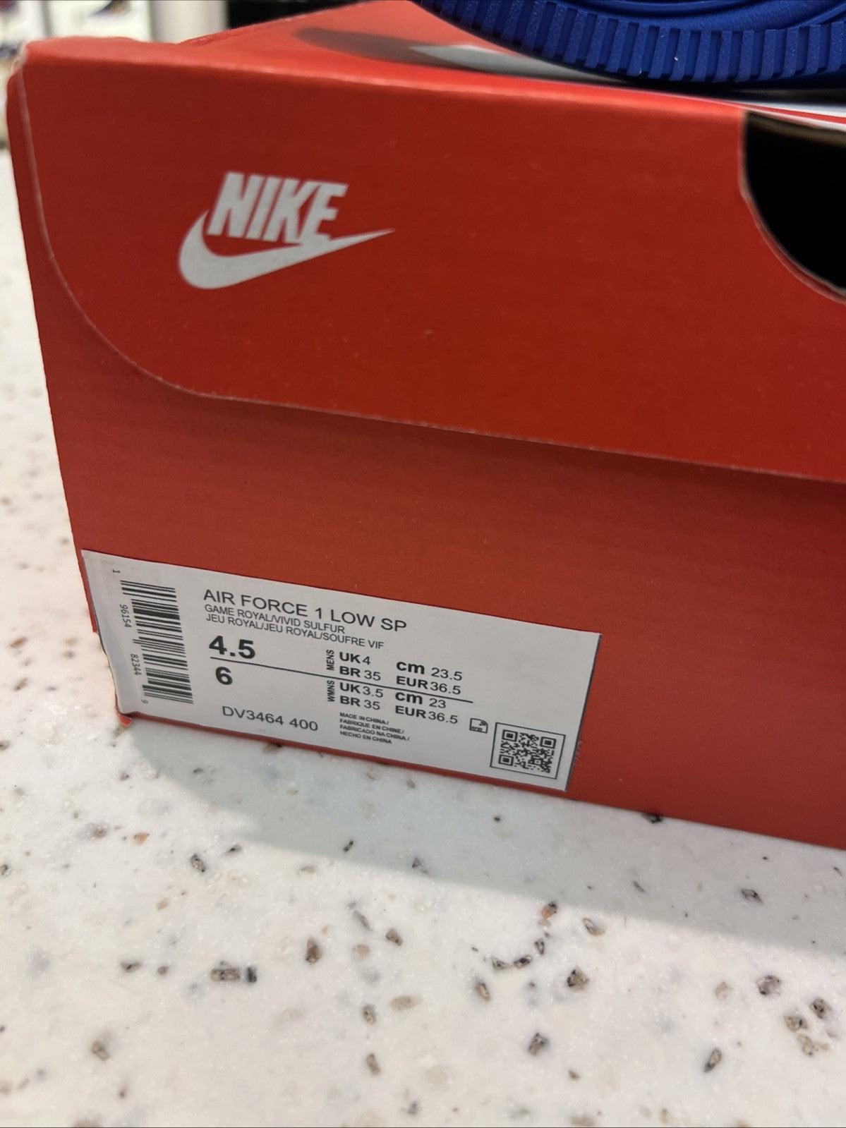 AMBUSH x Nike Air Force 1 Low Blue Yellow Sz 4.5/6W REP BOX