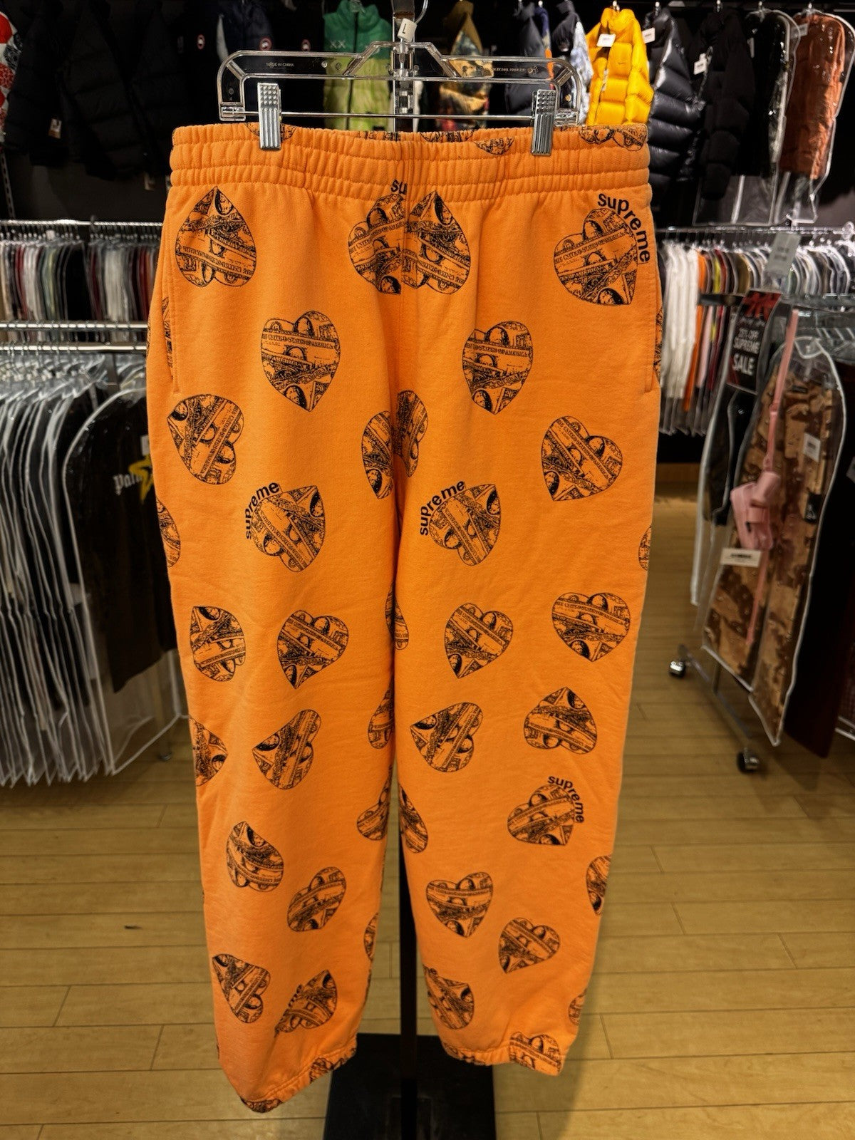 Supreme Love Cash Sweatpants Peach Size L