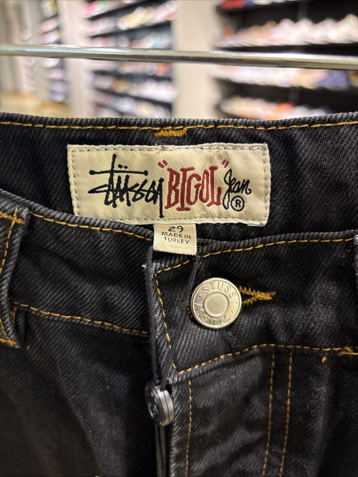 Stussy Big Ol Jean Denim Washed Black Size 29