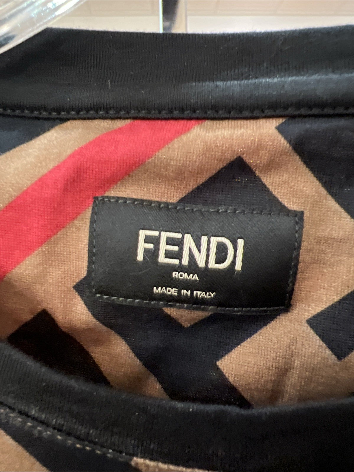 Fendi FF Monogram Printed T-Shirt Sz L