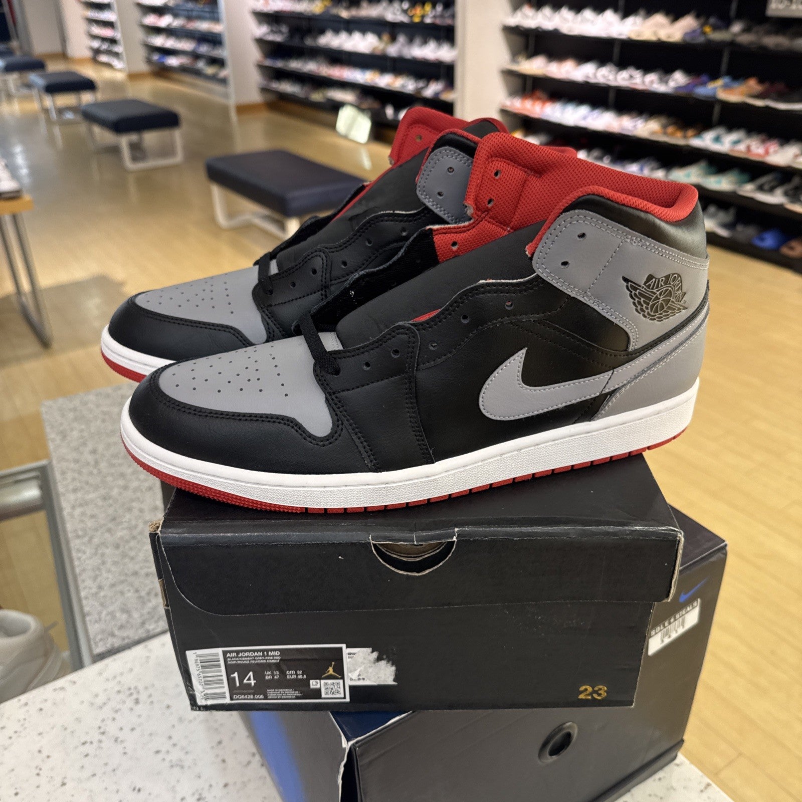 Size 14 - Air Jordan 1 Mid Bred Shadow