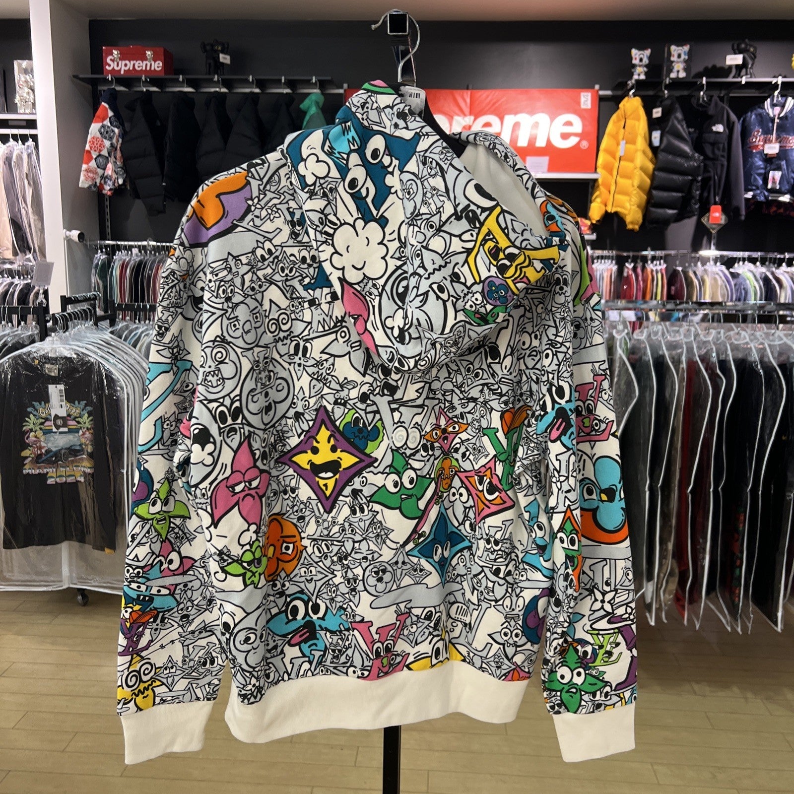 Louis Vuitton Mulitcolor Comic Monogram Hoodie Size Small