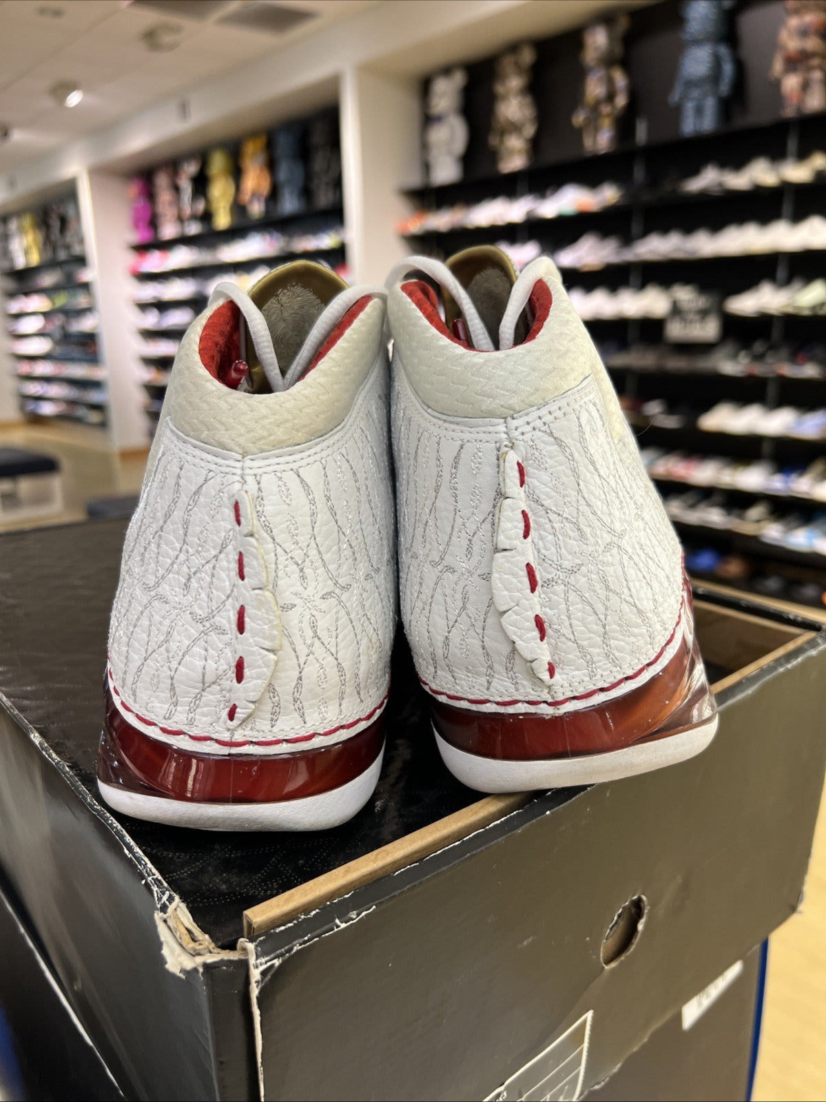 Air Jordan 23 White/Red-Met Silver Sz 12 USED