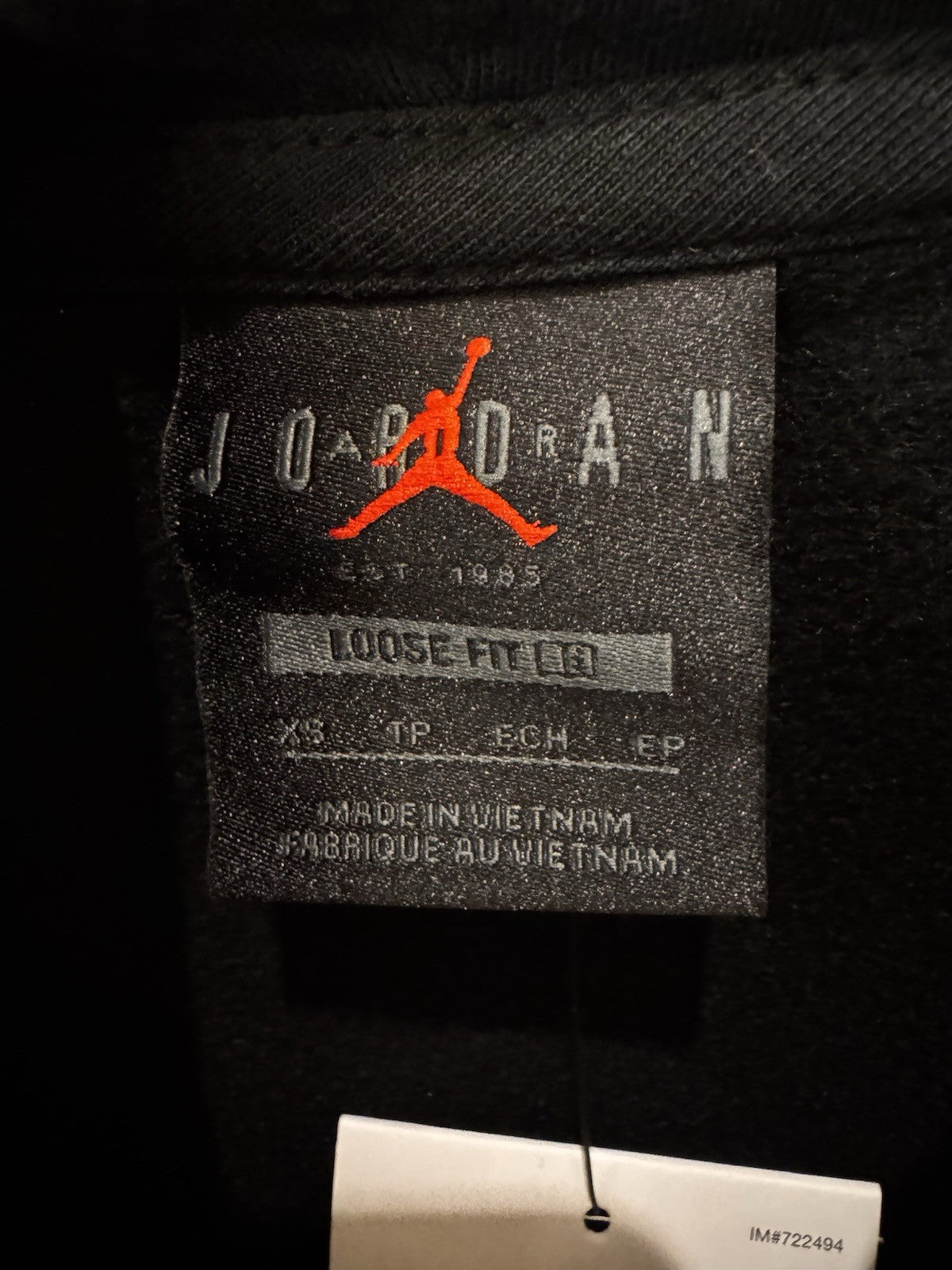 Nike Women's Air Jordan Flight Fleece Hoodie Black DQ4605-010 Size XS