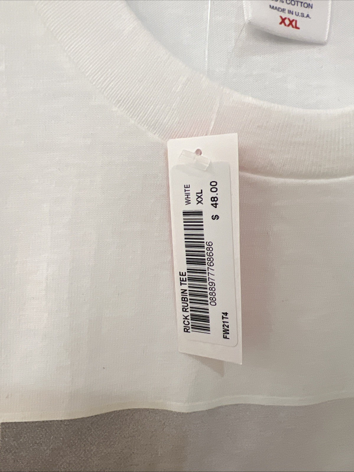SUPREME x Rick Rubin T-Shirt White Sz XXL