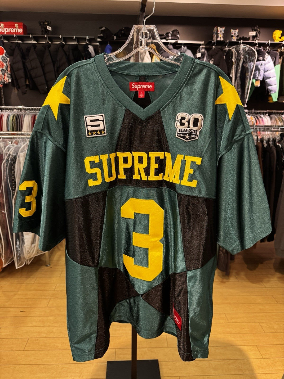 Supreme Star Football Jersey Dark Green Size L