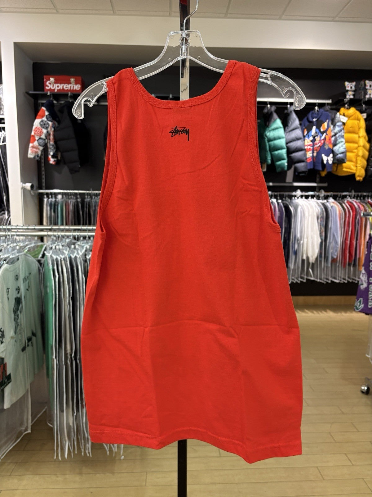 Stussy Jumbo Skull Tank Top 'Red' Size Small