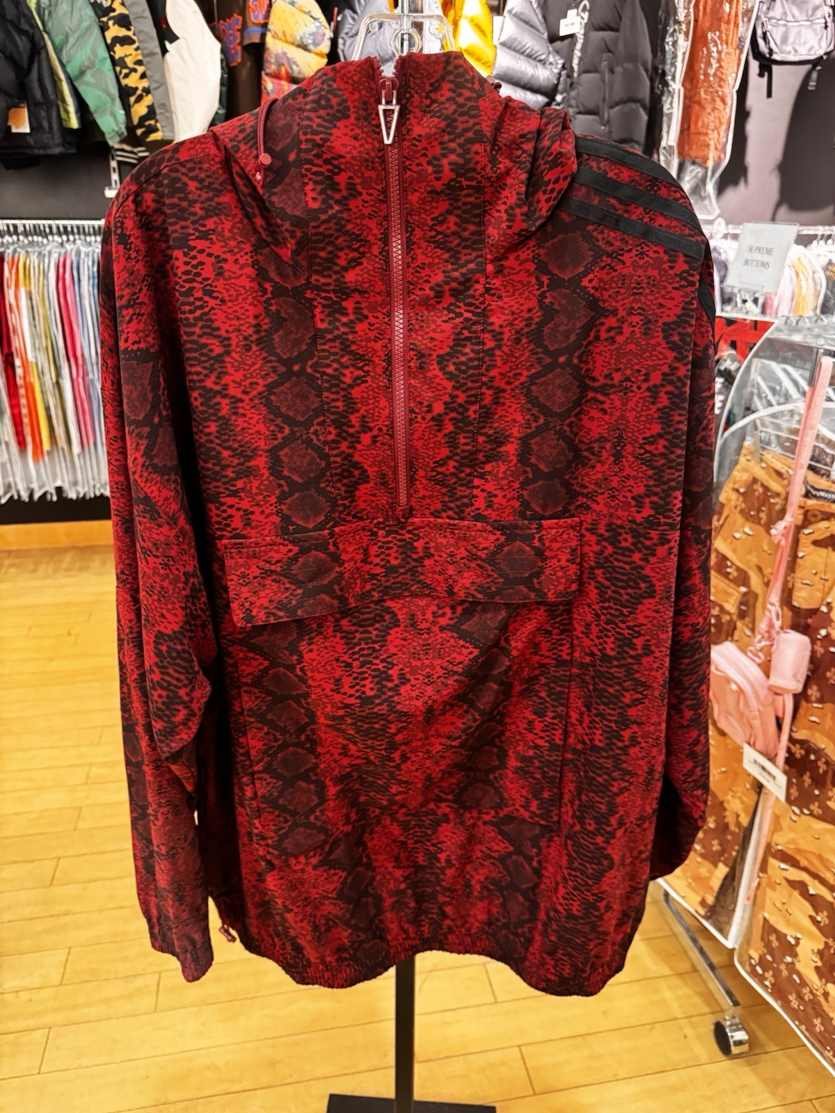 Adidas Ivy Park Snakeskin Print Windbreaker Size M