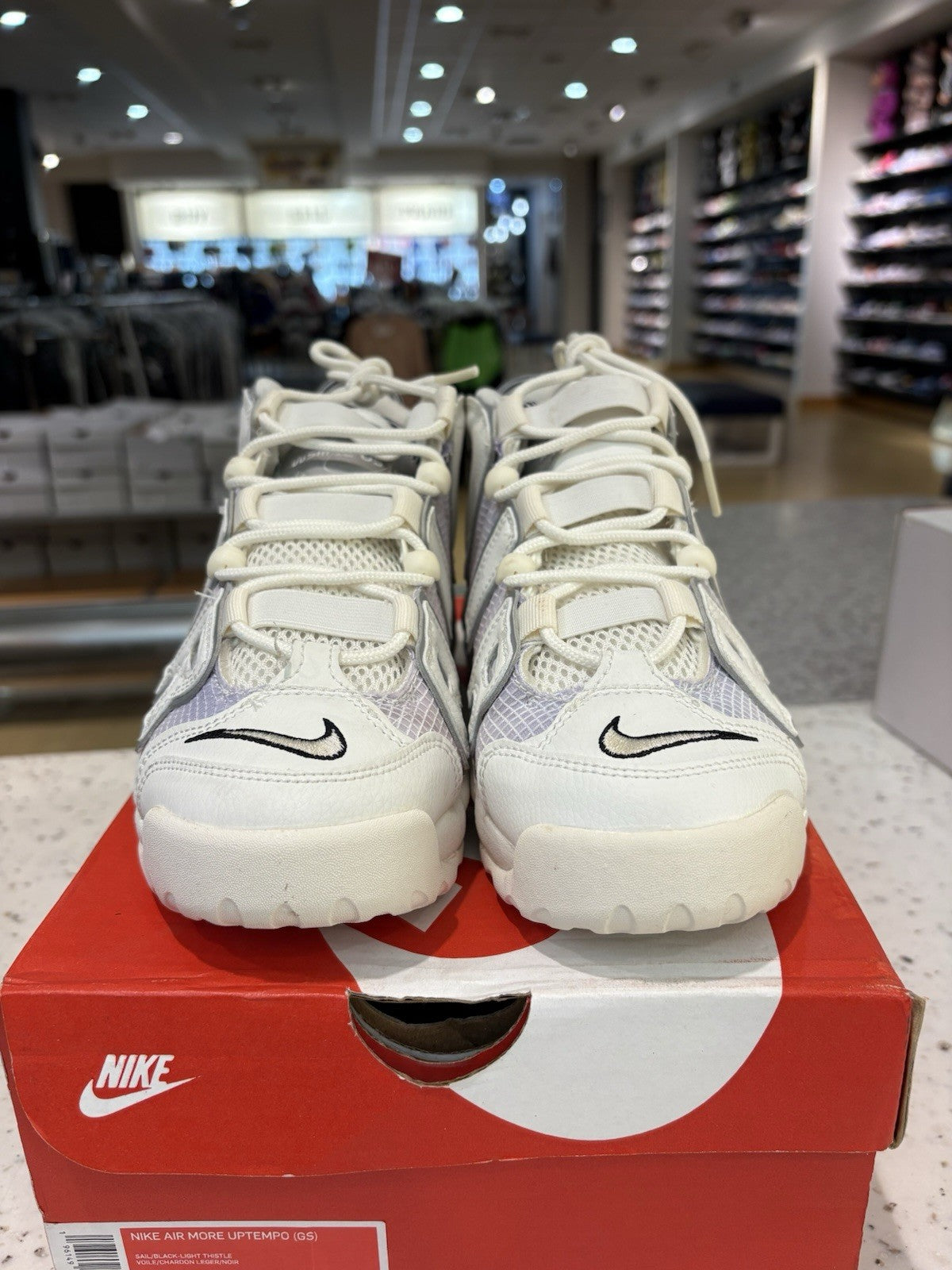 Nike Air More Uptempo 96 QS Thank You, Wilson (GS) Size 4Y DEFECT