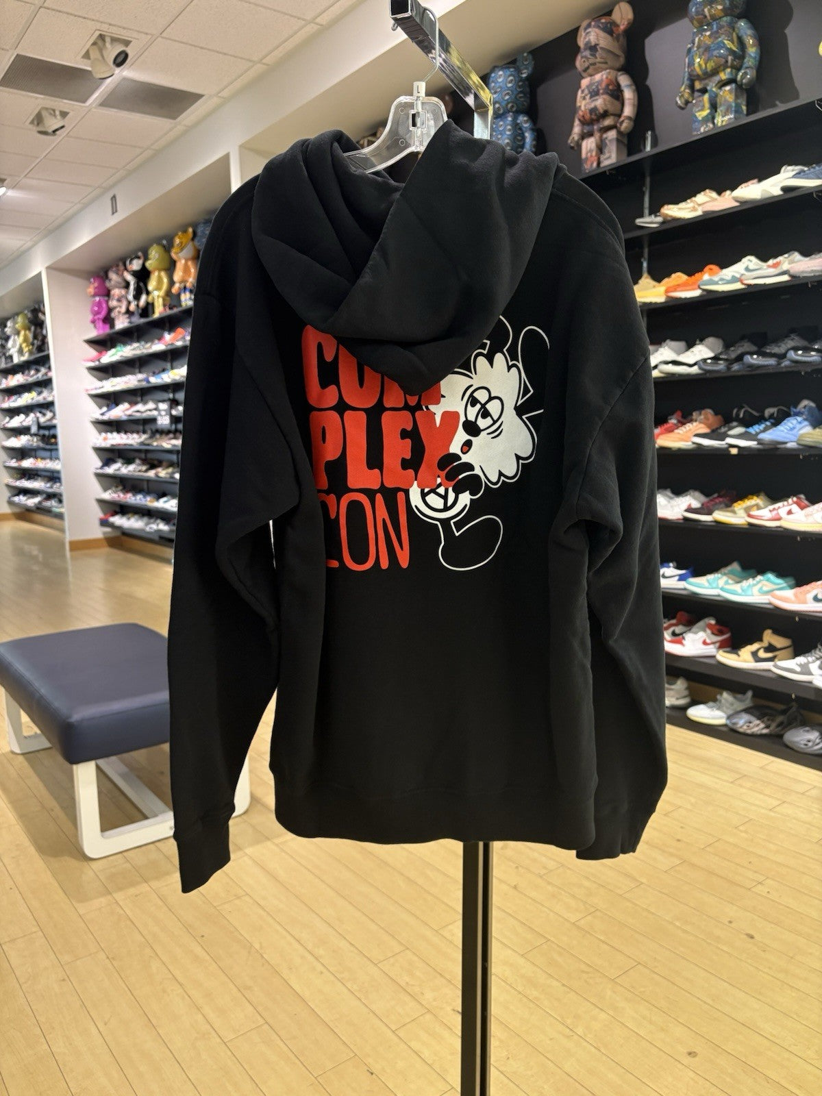 ComplexCon x Verdy Vick Black Logo Graphic Hoodie Black Size Large 