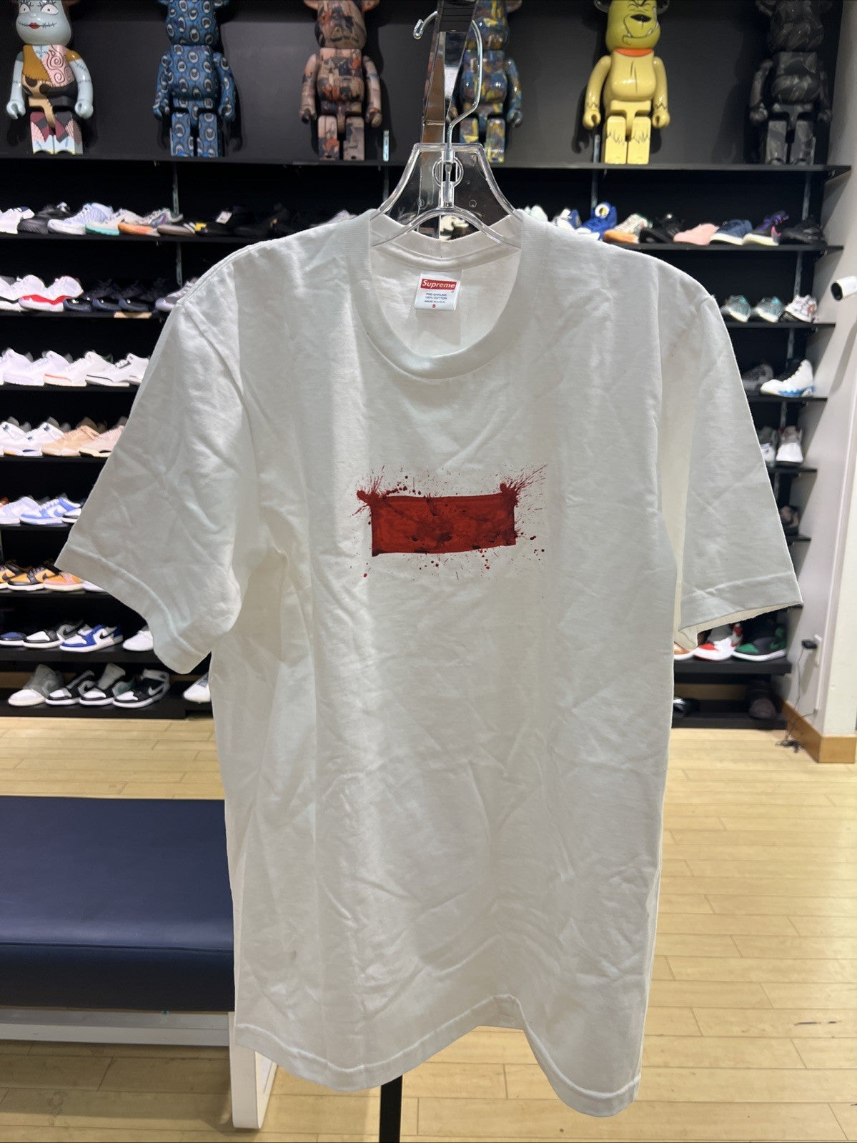 SUPREME Ralph Steadman Box Logo T-Shirt Sz S DEFECT
