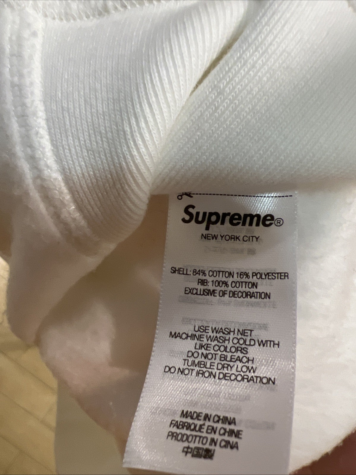 Supreme Box Logo Crewneck Sweatshirt White Sz M USED