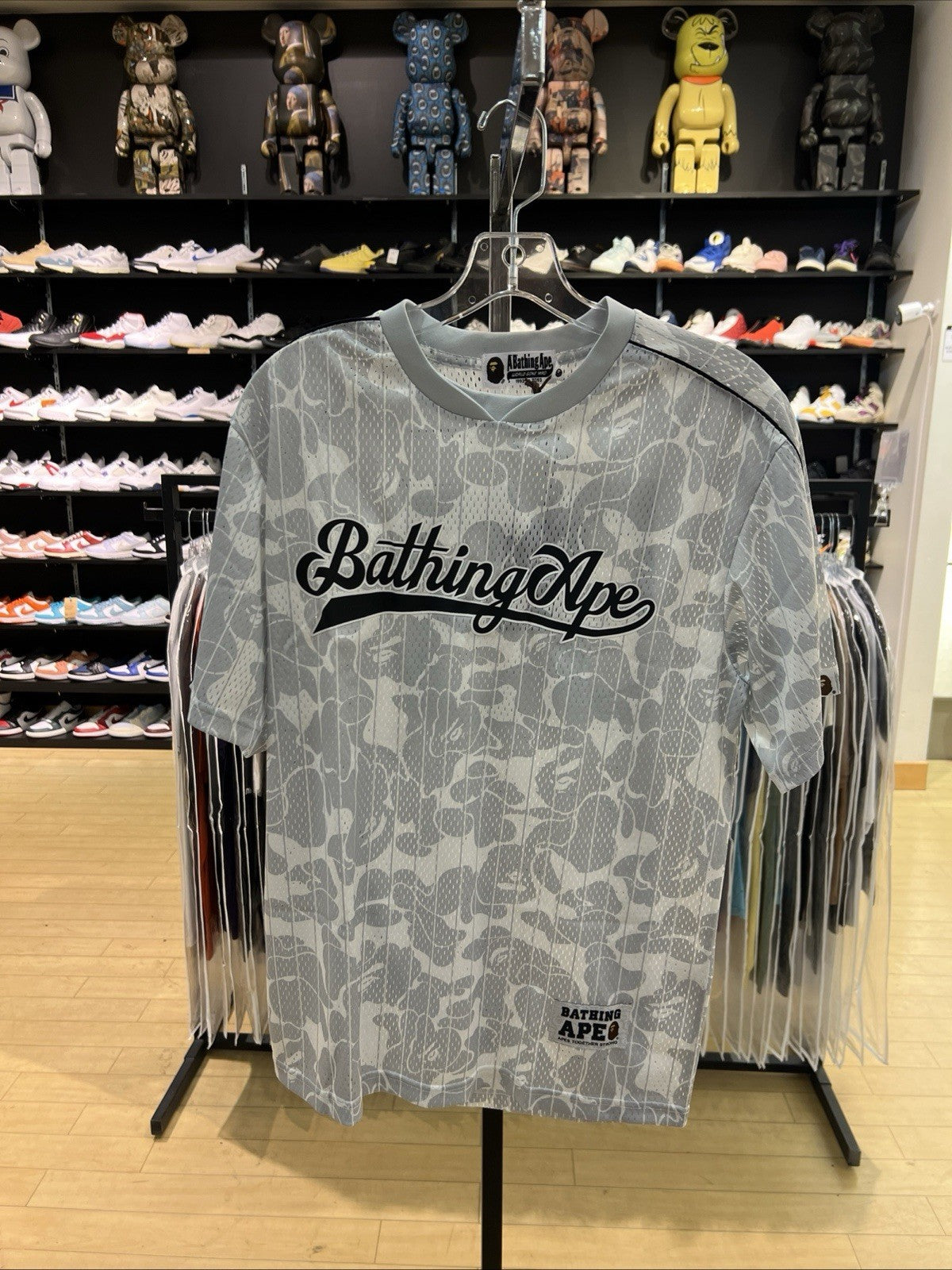 Bathing Ape Jersey White Grey Size S