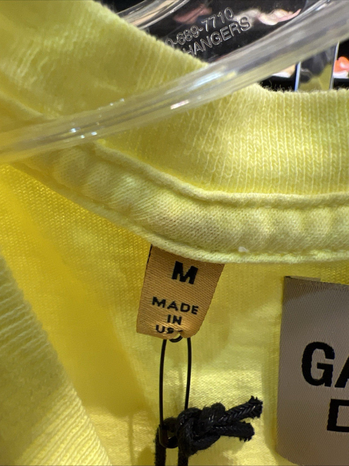 Gallery Dept. French T-Shirt Lime Yellow Sz M