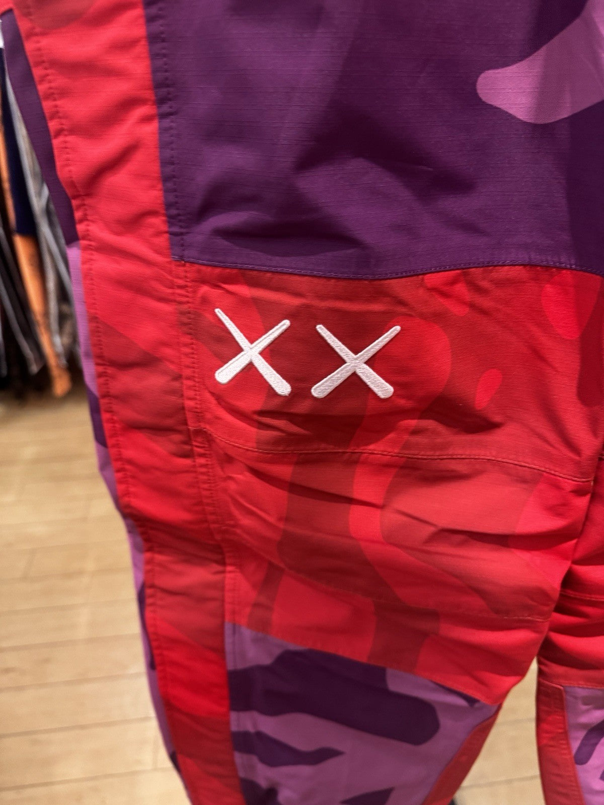 KAWS X The North Face Mountain Light Pants Pamplona Purple MTN Light Print Sz M