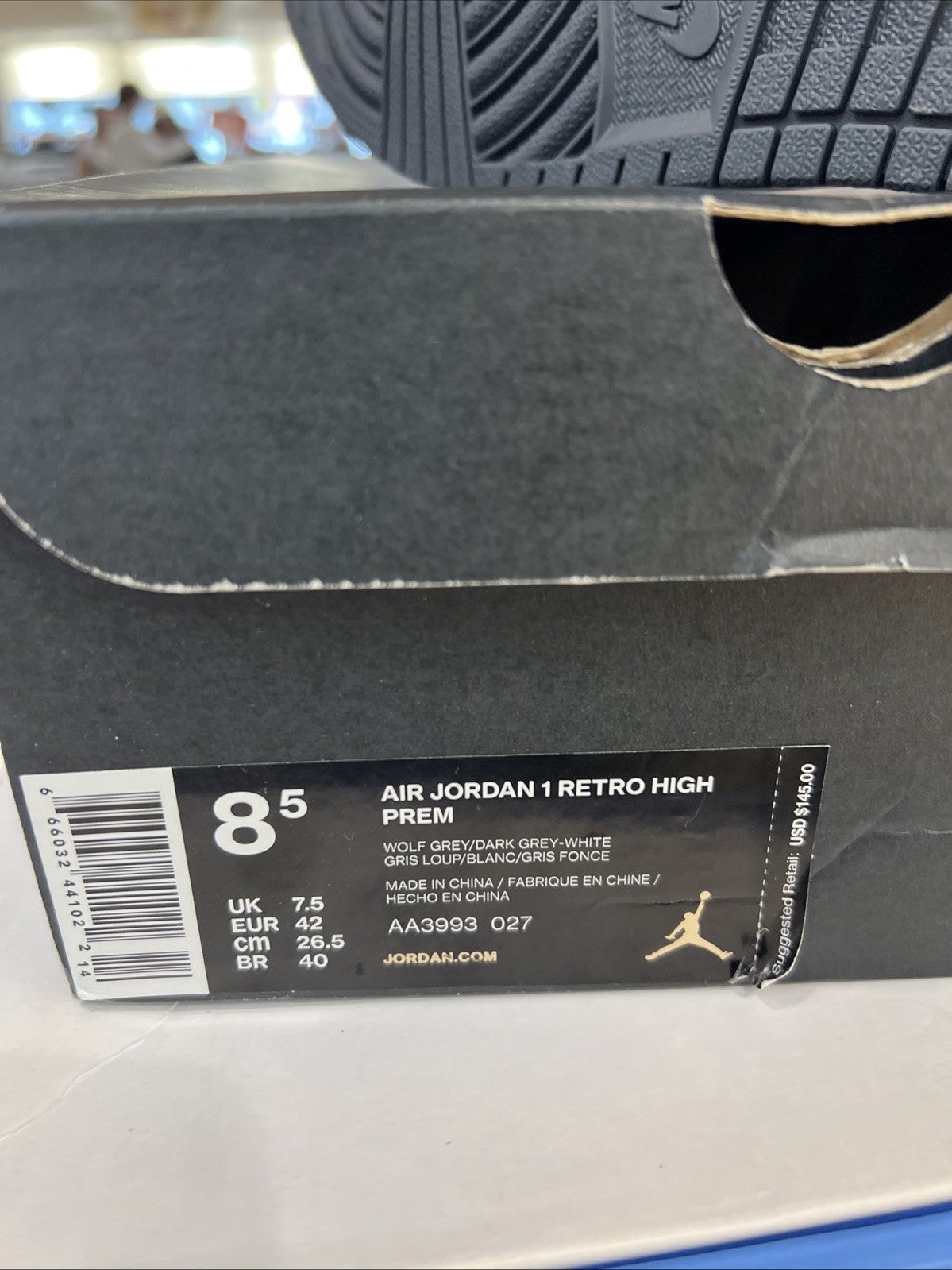 Nike Air Jordan 1 Retro High Premium Wolf Gray Camo Sz 8.5