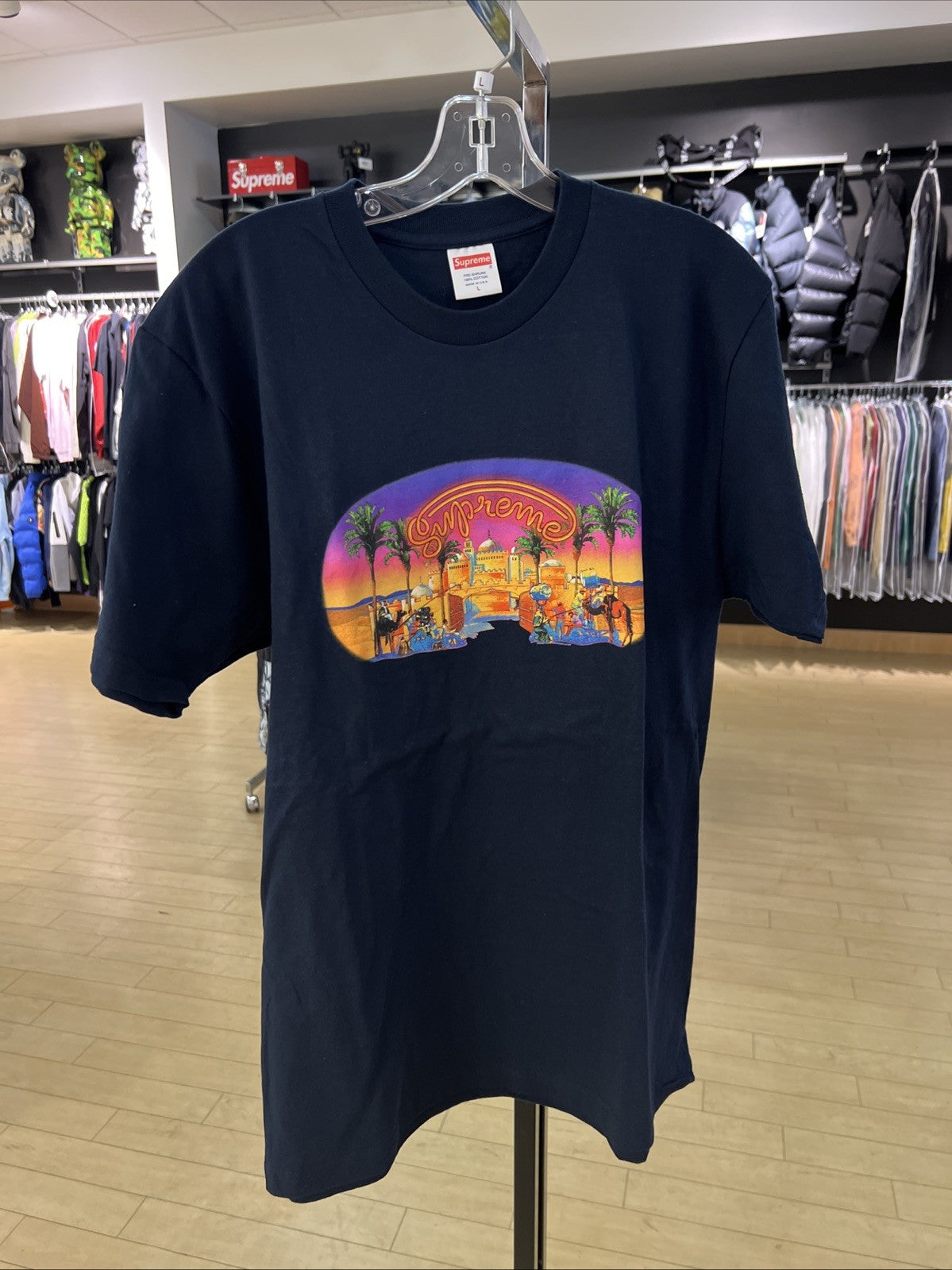 Supreme Mirage T Shirt Navy Blue Sz L