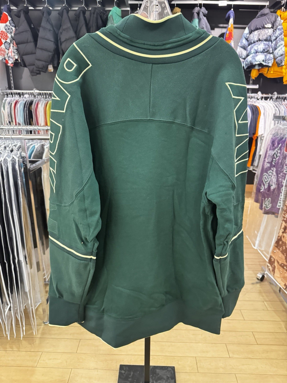 Adidas Ivy Park Sweatshirt Pullover Mock Neck Green Athleisure Oversized Size S