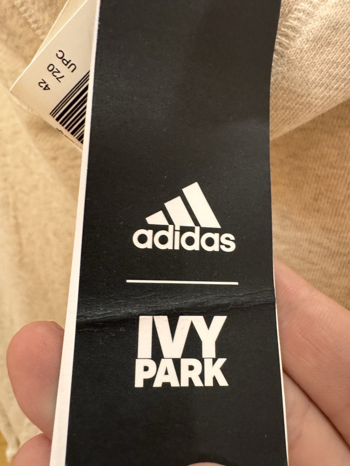 Adidas x Ivy Park Gender Neutral Cargo Hoodie Cream Melange Size XS