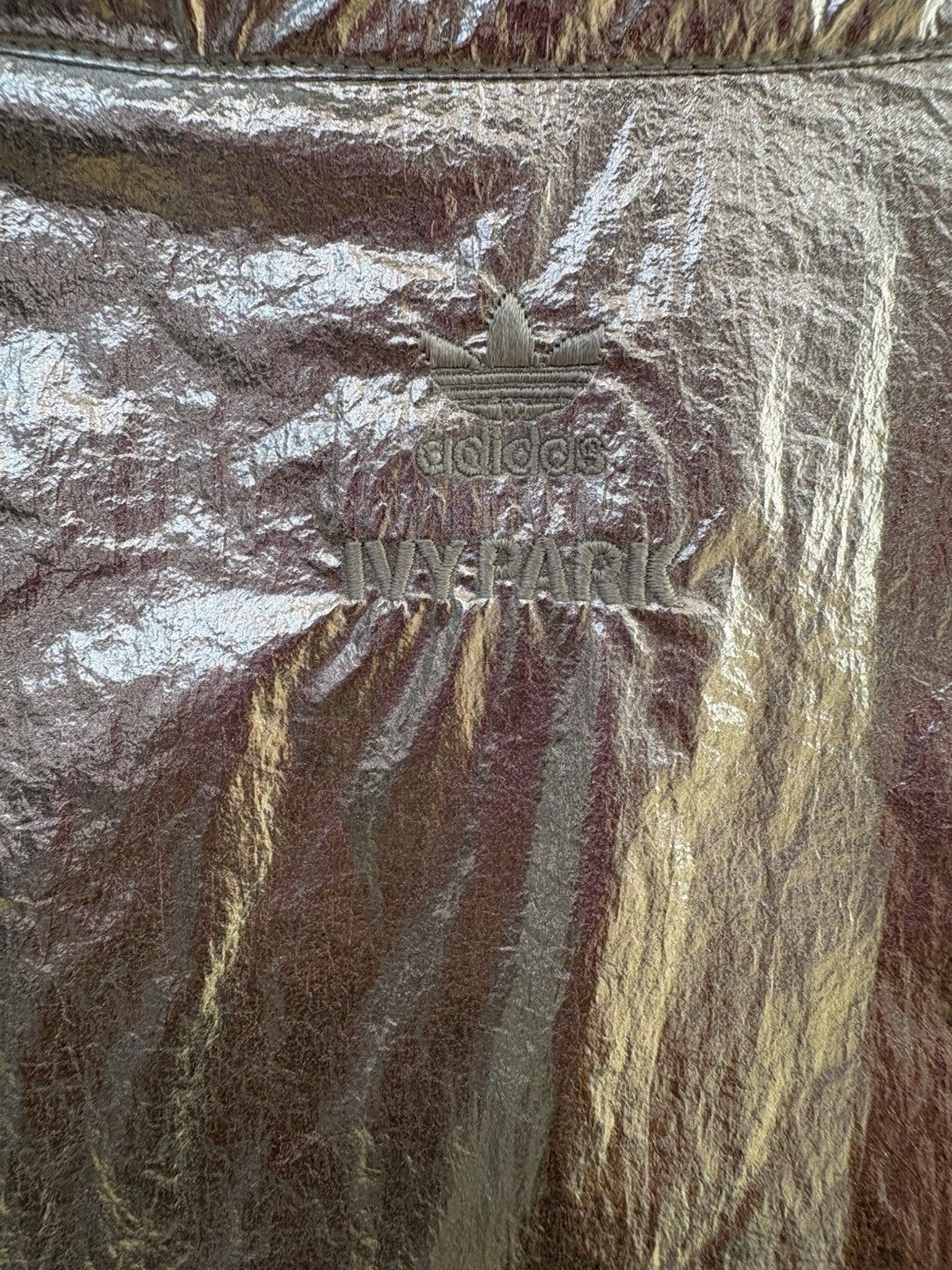 Adidas Ivy Park Metallic Shirt (Plus Size) Silver Metallic Size 2XL