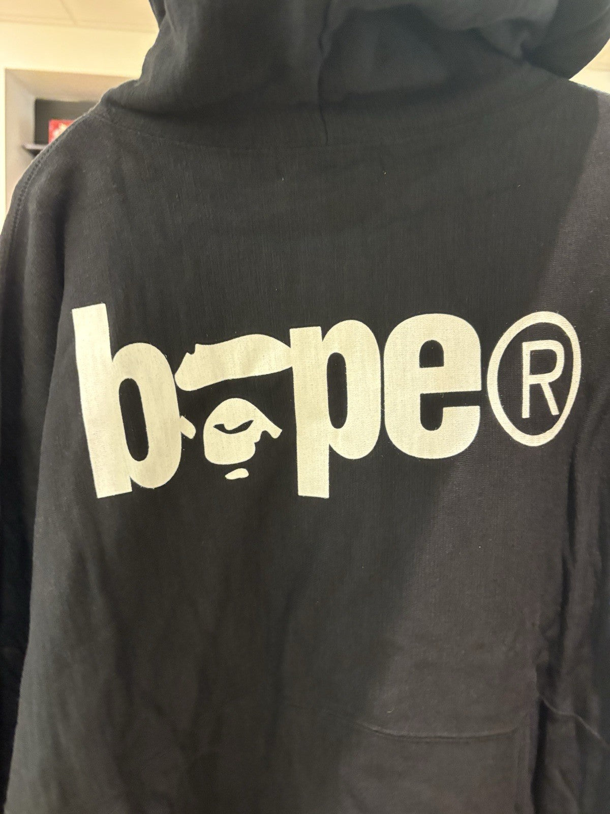 BAPE Military Loose Fit Pullover Hoodie Black Size Medium 