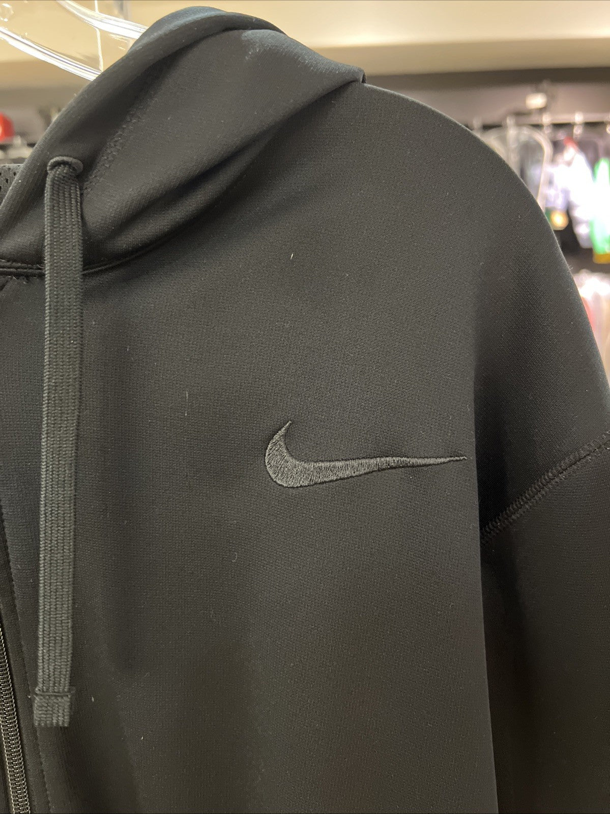 Nike Fleece Therma Fit Full Zip Up Jacket Black Sz XL USED