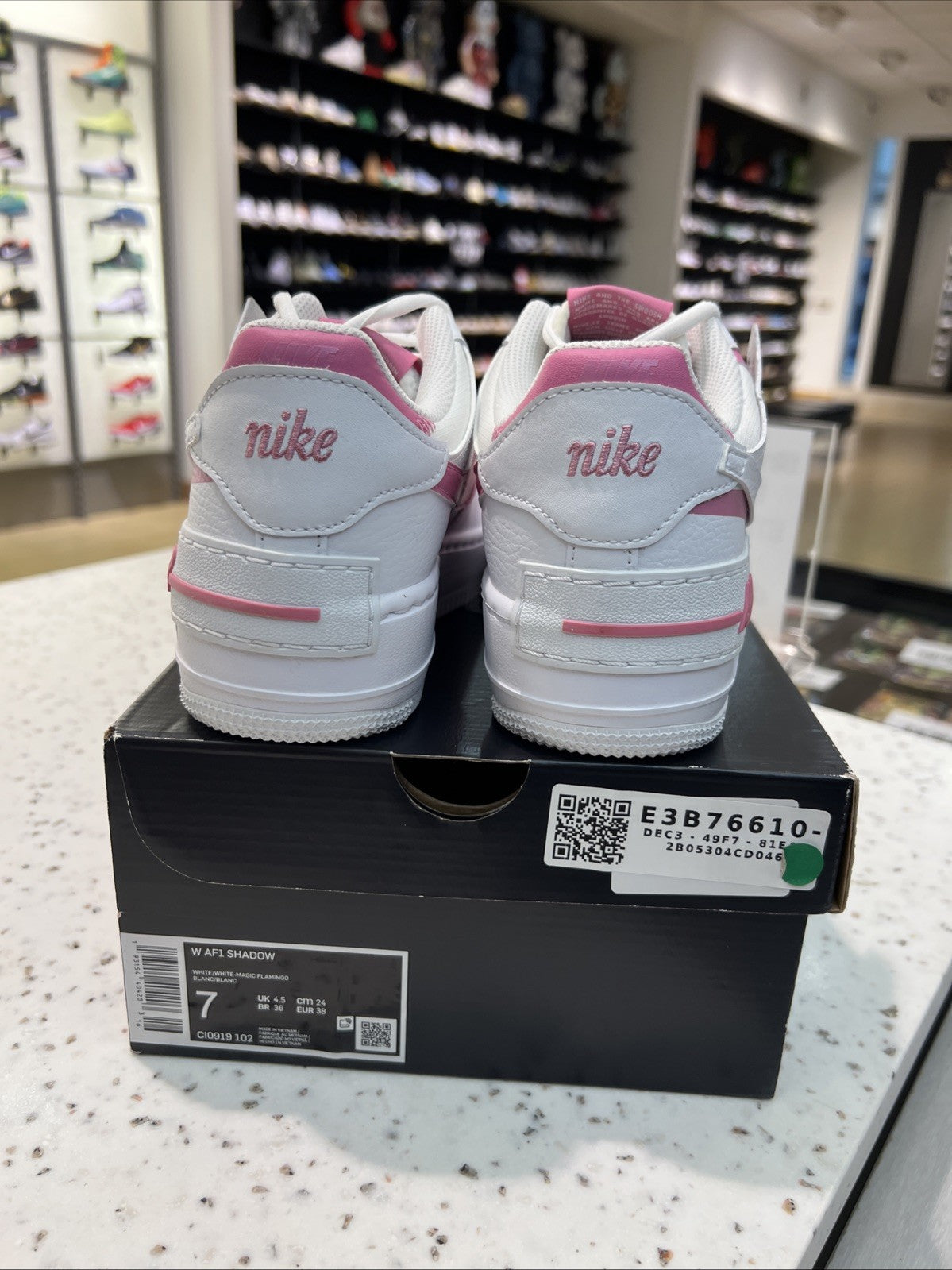 Nike Air Force 1 Shadow White Magic Flamingo Womens Sz 7