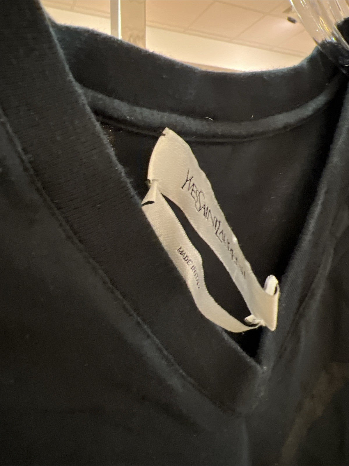 Yves Saint Laurent V Neck T-Shirt Women’s Sz XL USED