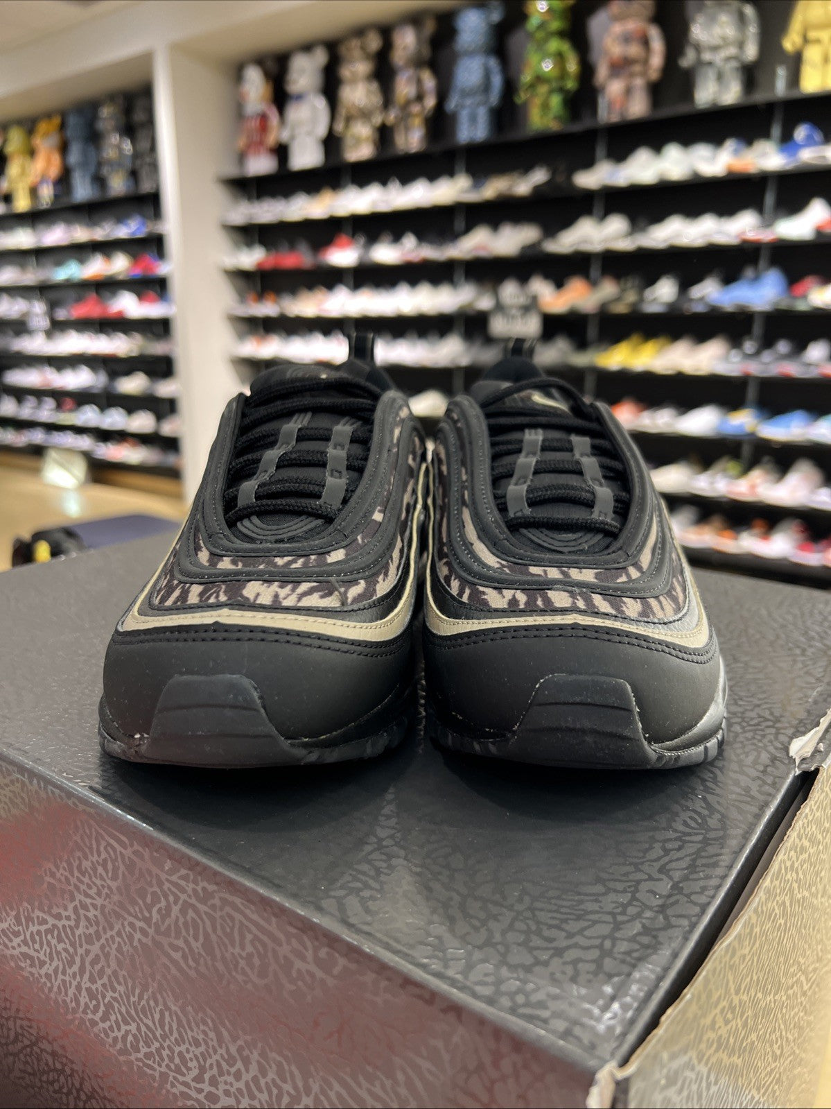 Nike Air Max 97 Tiger Camo Black Khaki Velvet Brown Sz 9