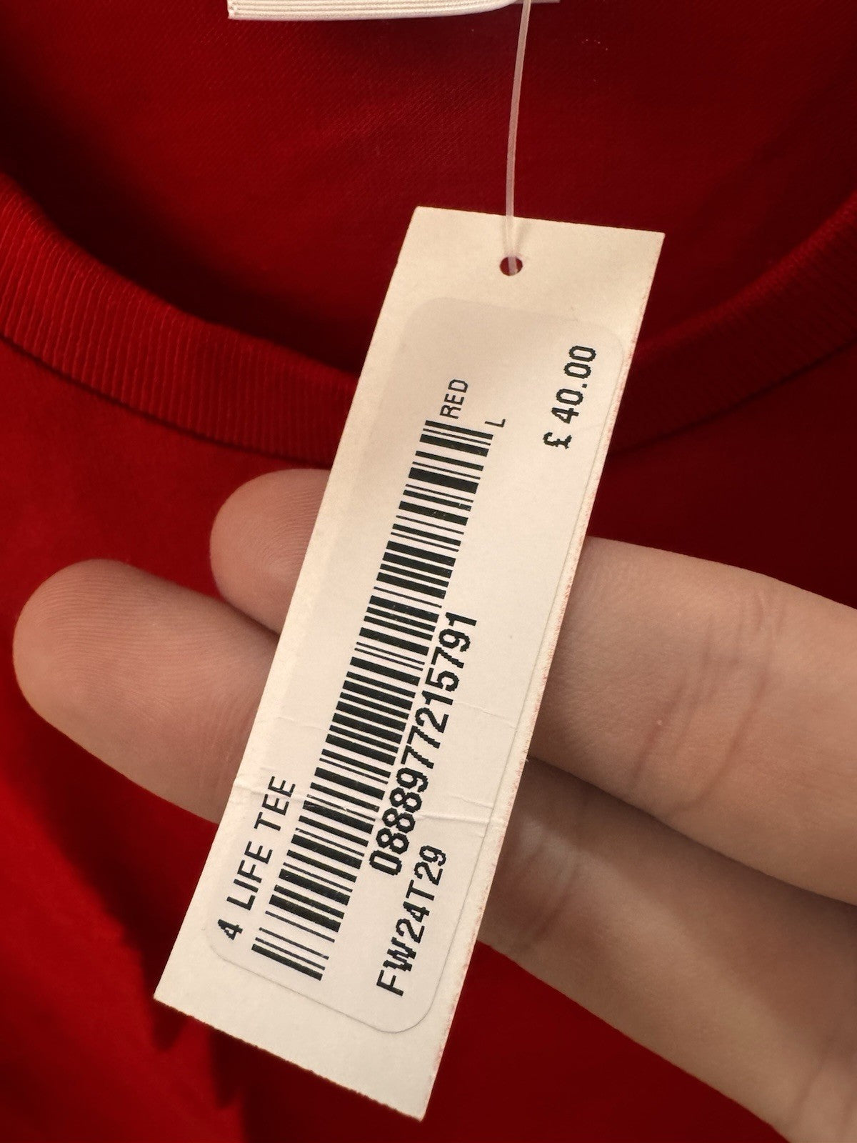 Supreme 4 Life Tee Red Size L