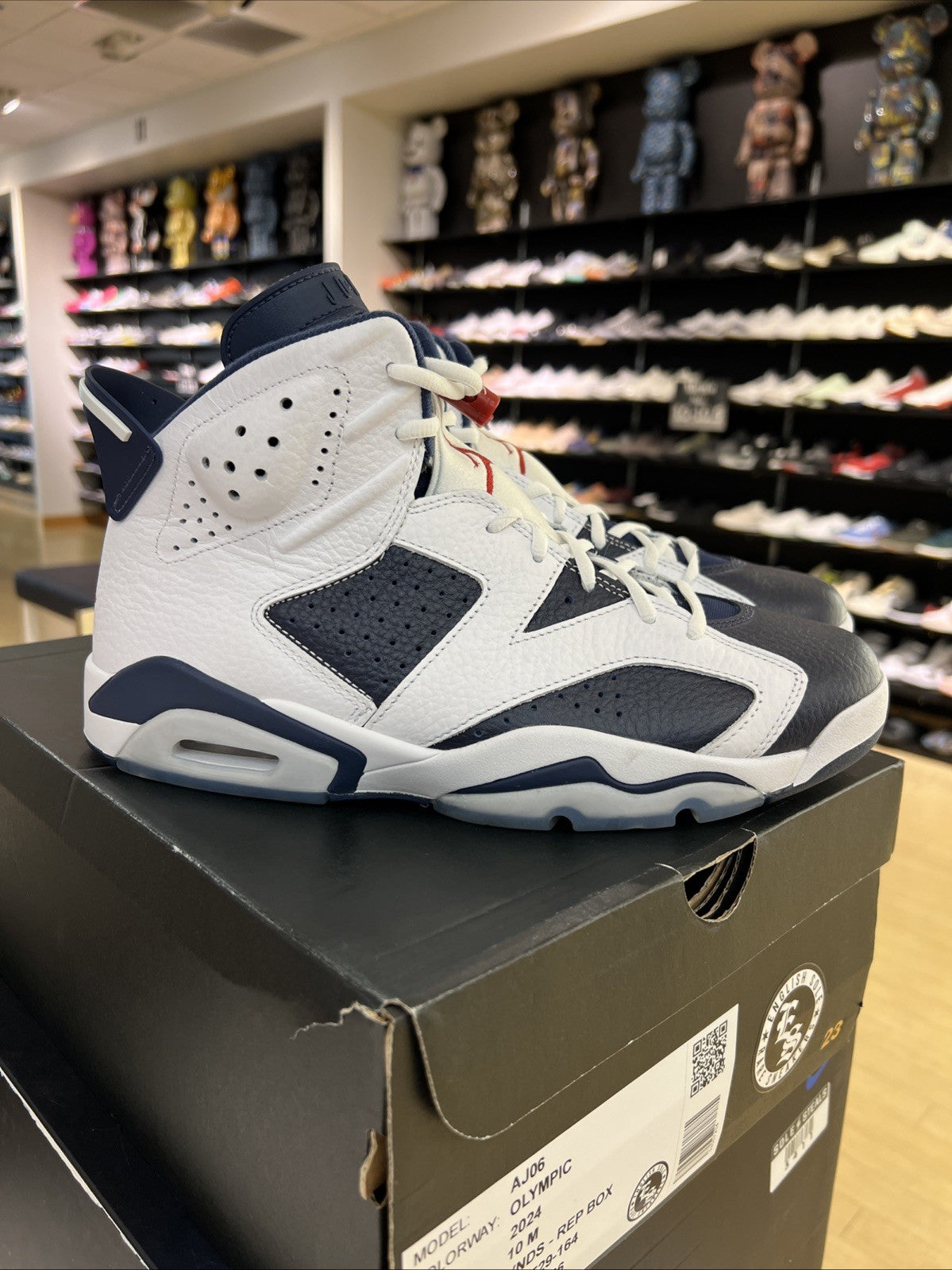 Air Jordan 6 Retro Olympic High Top 2024 Sz 10 USED REP BOX