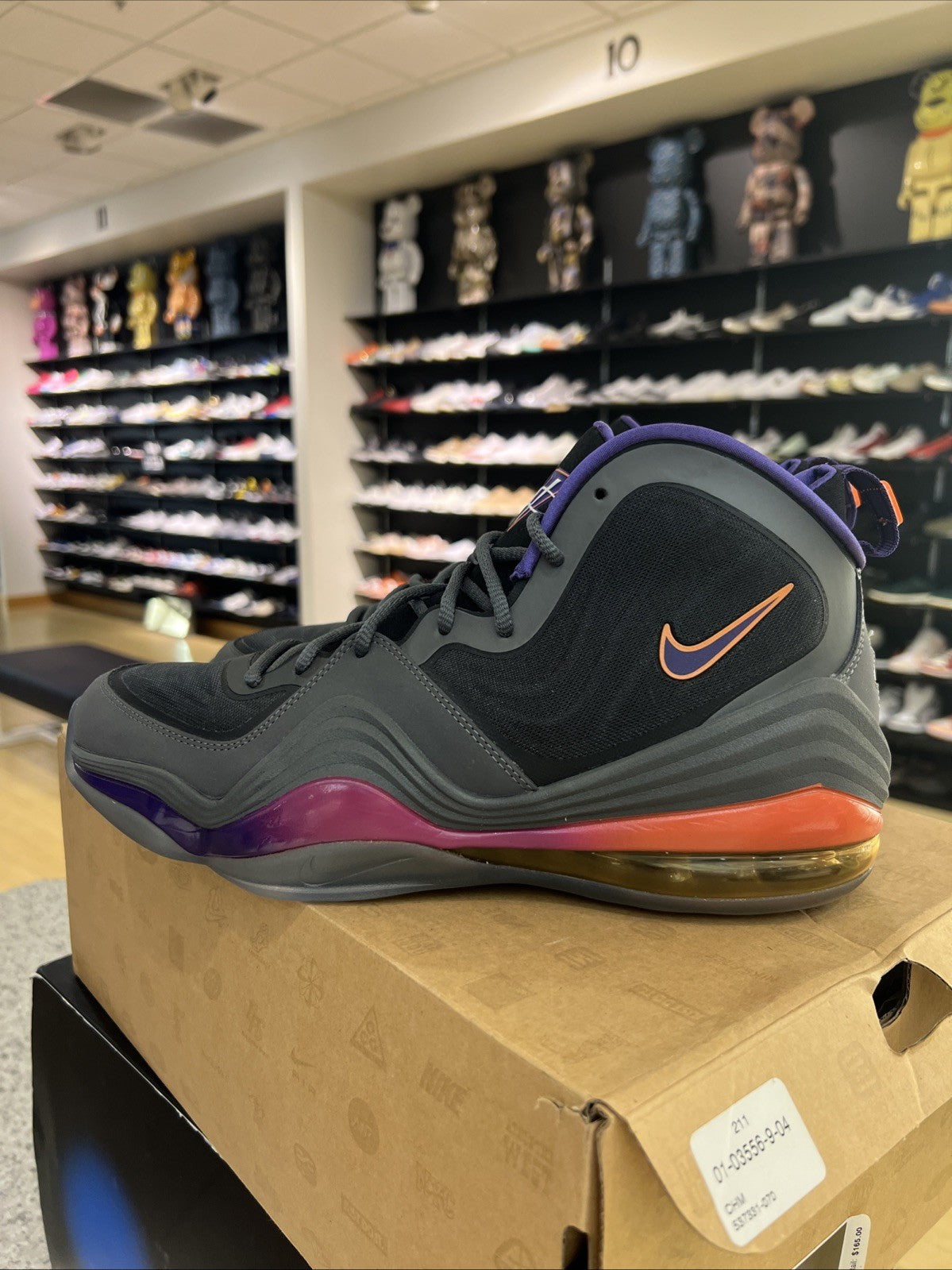 Nike Air Penny 5 Phoenix Suns 2012 / Grey Black Purple Sz 12