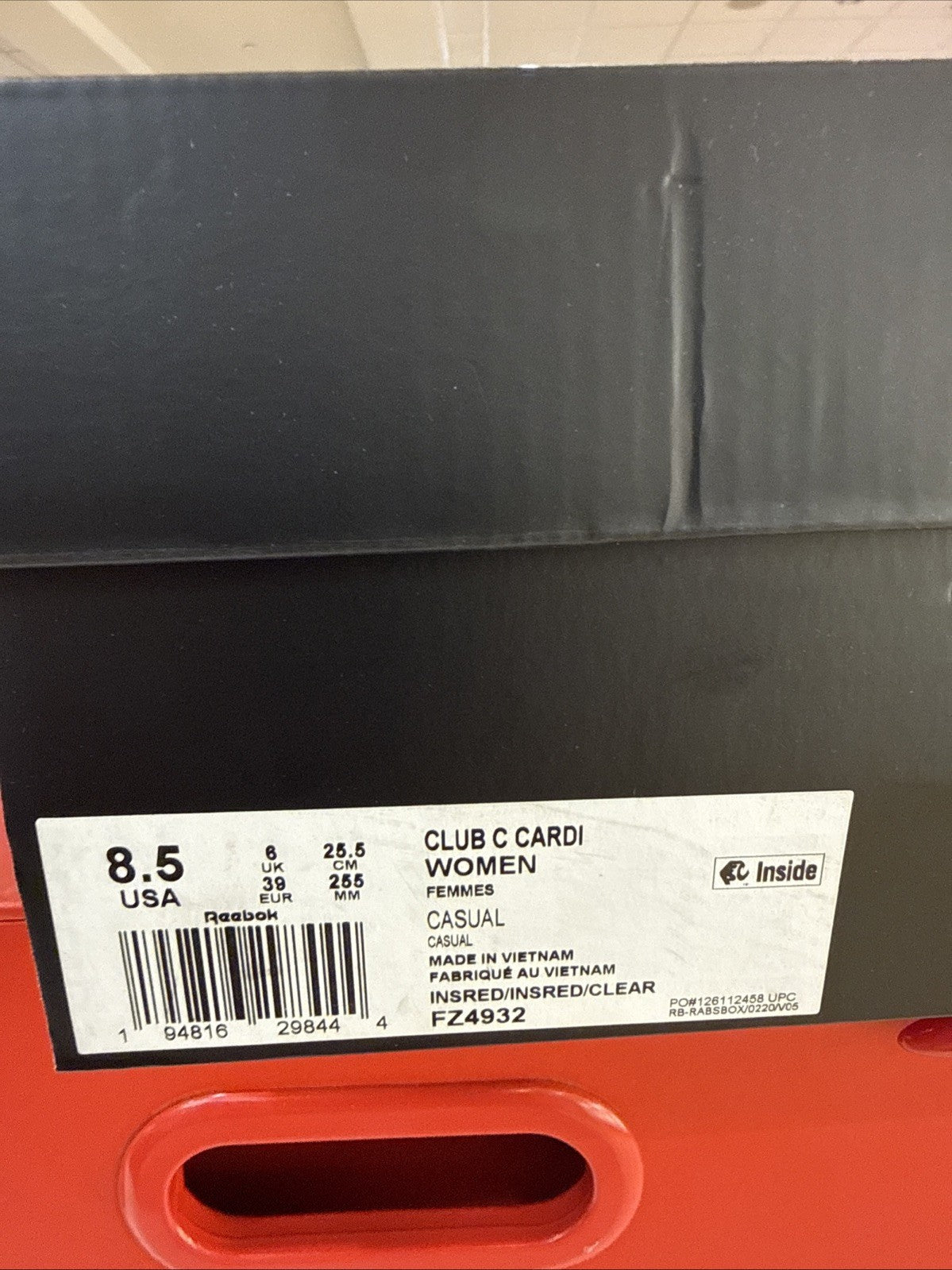 Size 8.5 - Cardi B x Reebok Club C Instinct Red W