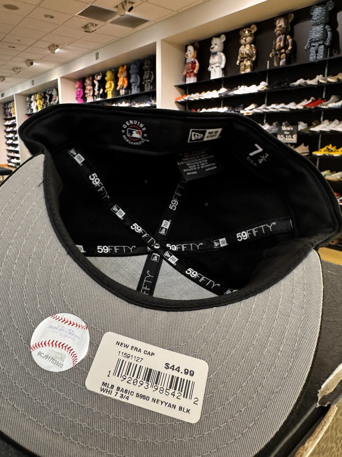 New Era MLB Basic 5950 Yankees Hat Black 7 3/4