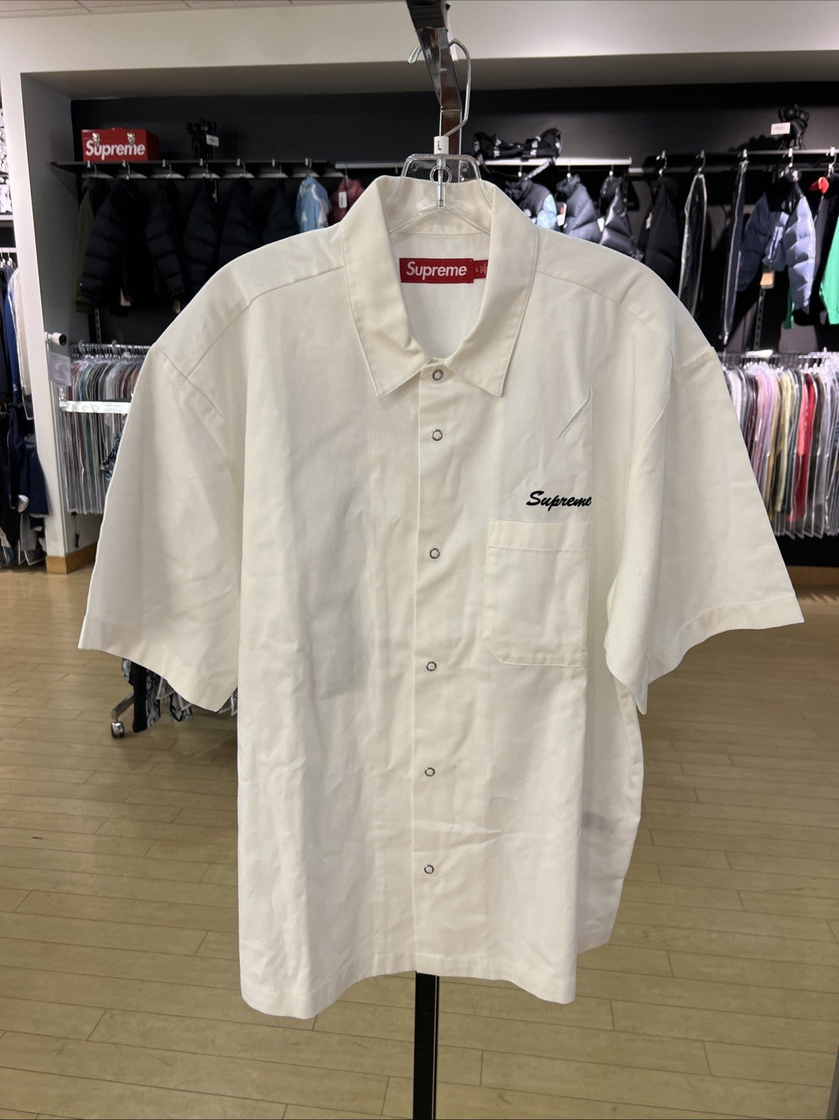 Supreme Margaret Keane Teardrop Work Shirt White Sz L