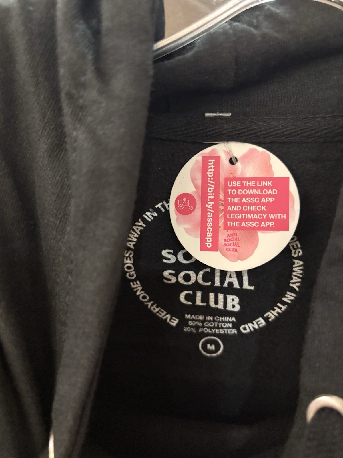 Anti Social Social Club Quest For Love Hoodie SZ M