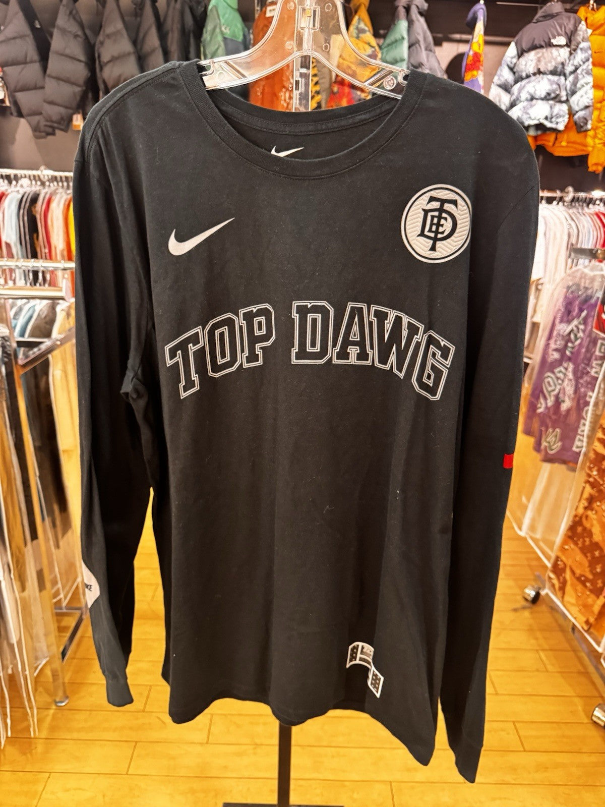 TDE X Nike Top Dawg Arc Long Sleeve Black Size L