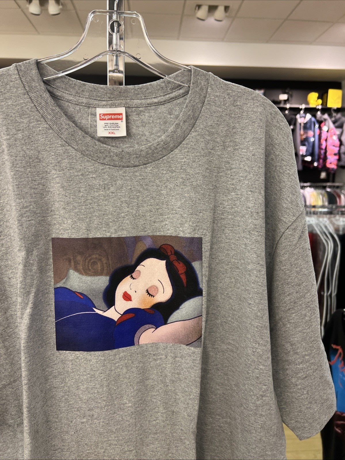 SUPREME x Snow White Disney Tee Heather Grey T-Shirt Sz XXL