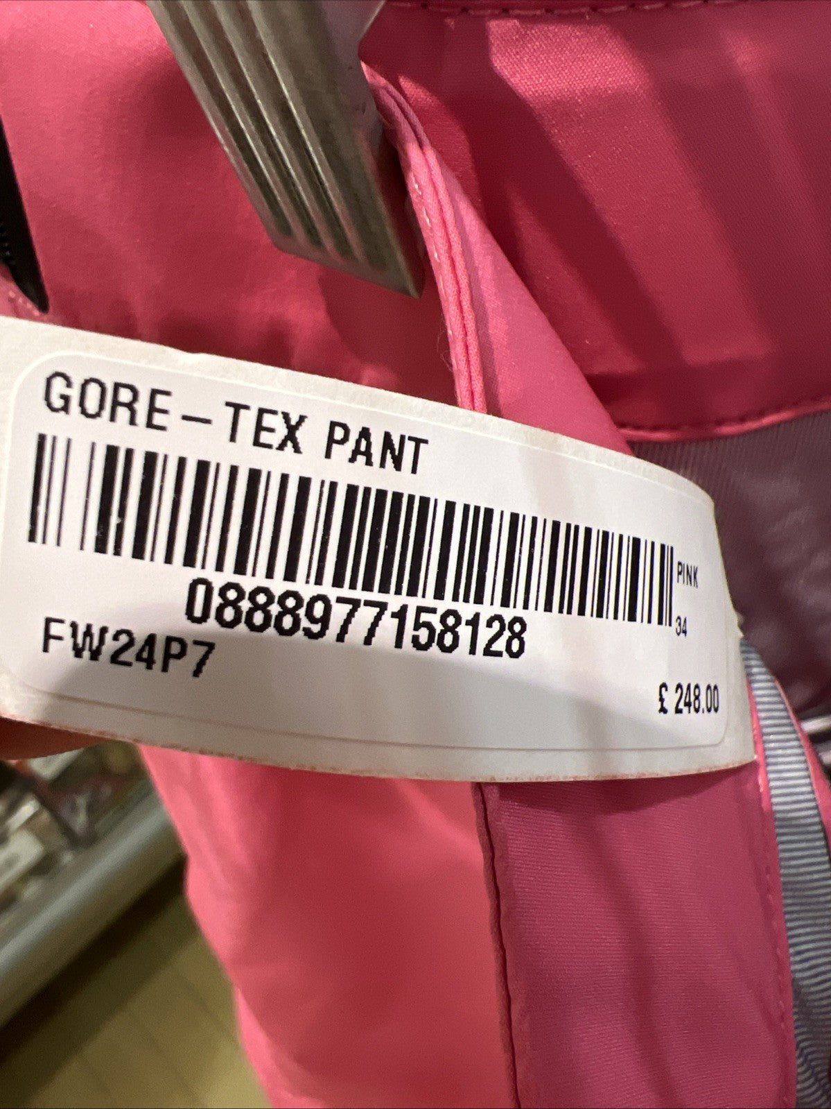 Supreme GORE-TEX Pant Pink Sz 34