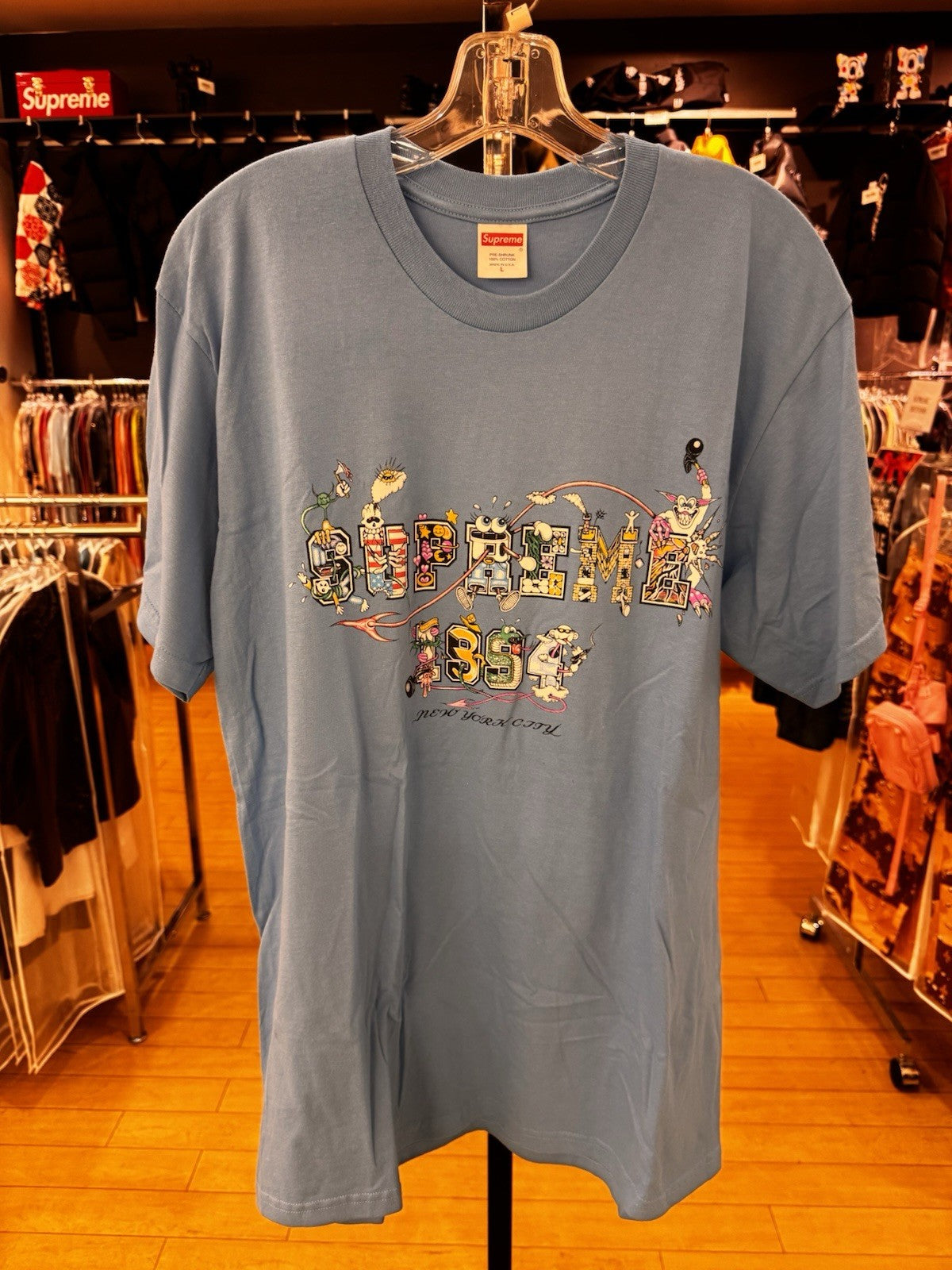 Supreme Varsity Tee Bright Blue Size XL