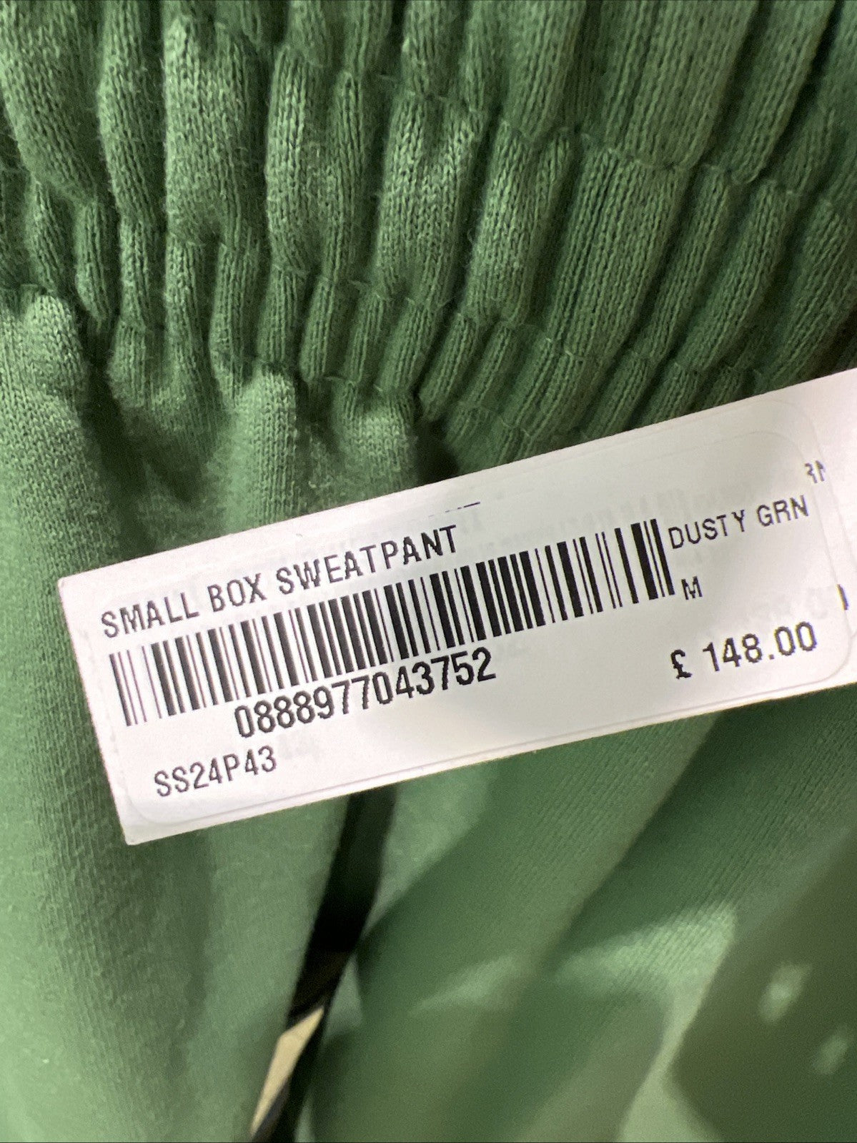 Supreme Small Box Sweatpant Dusty Green Sz M