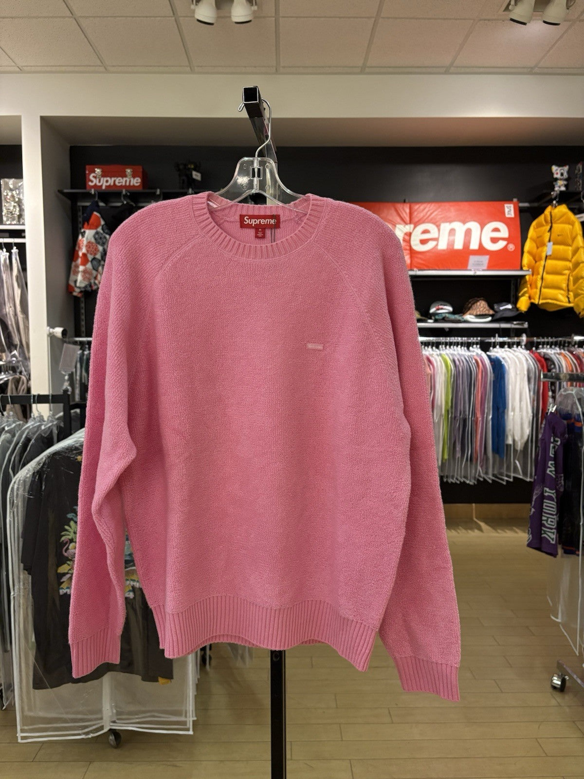 Supreme Terry Medium Box Sweater Pink