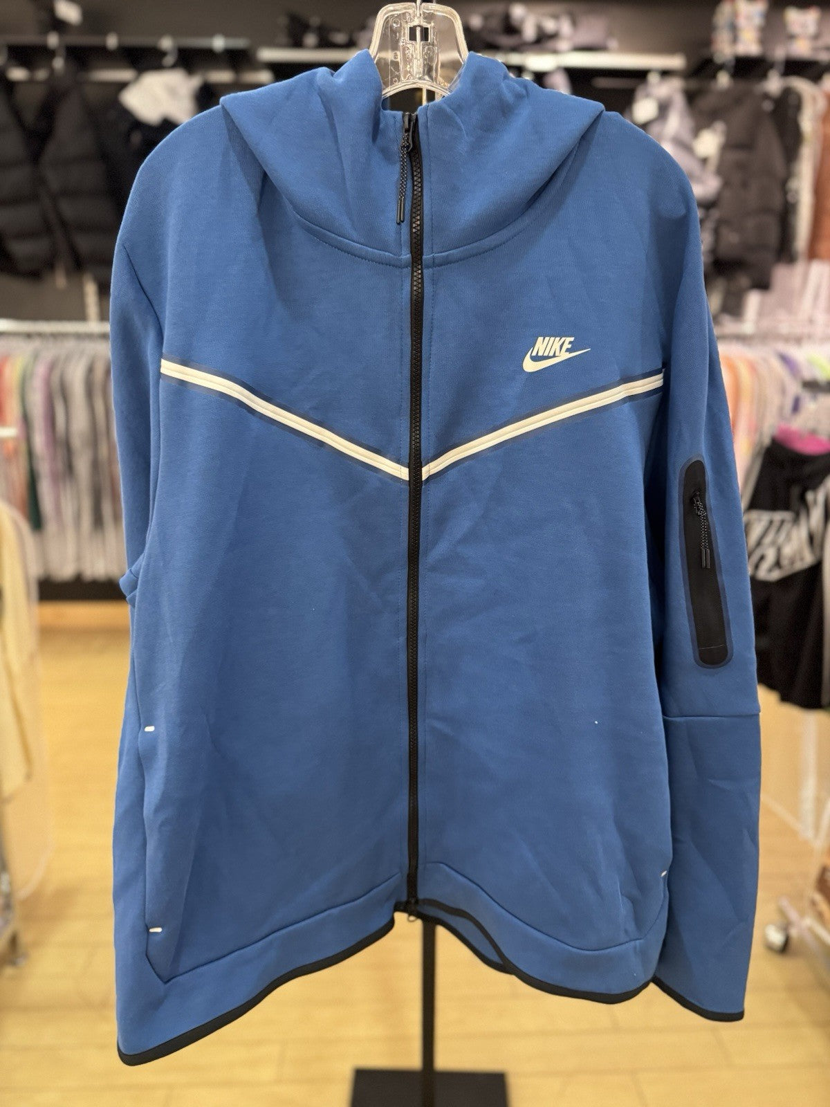 Nike Sportswear Tech Fleece Hoodie Marina Blue Mens XXL