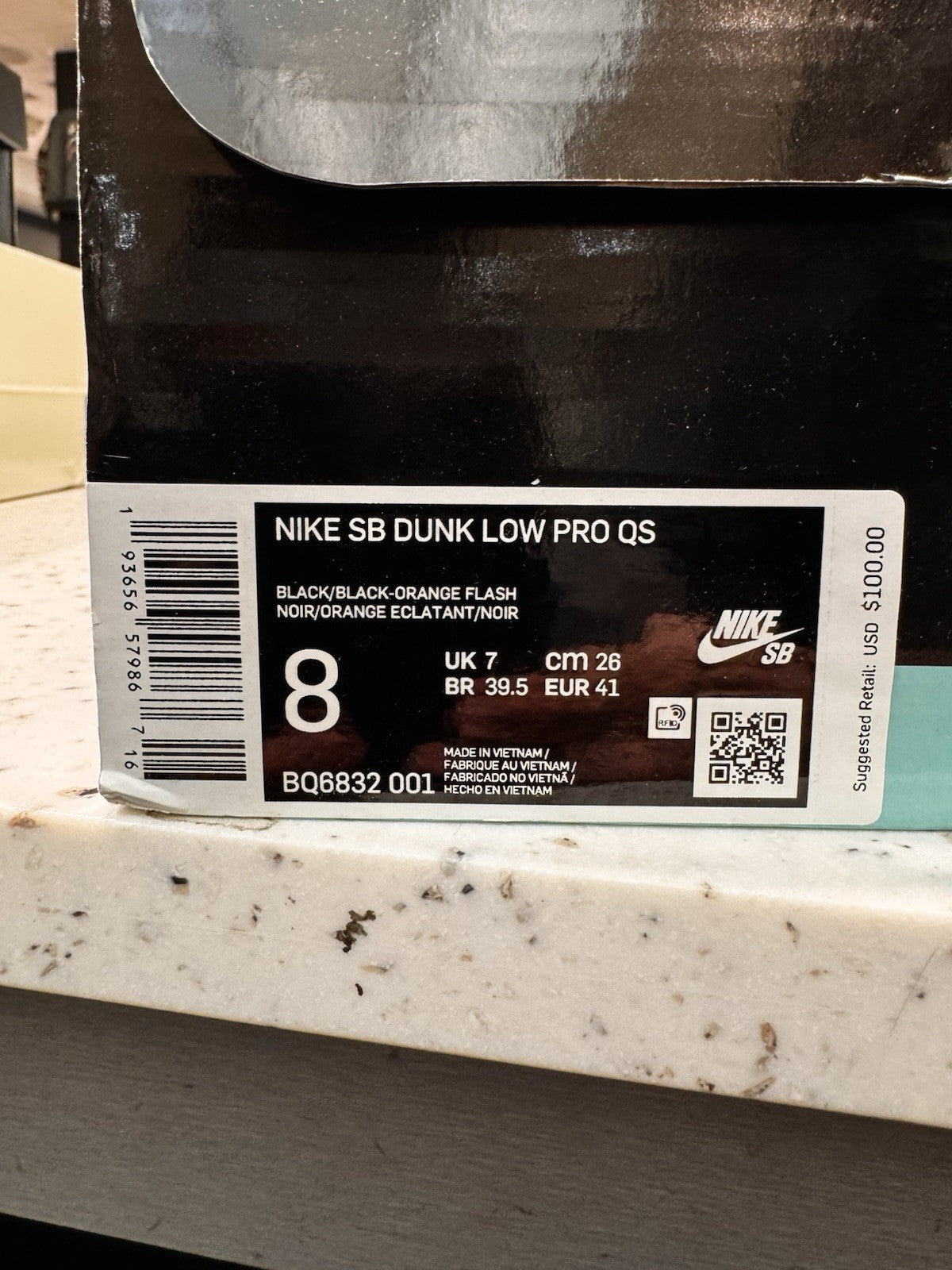 Nike Dunk SB Low Tie-Dye Raygun - Black Size 8 USED