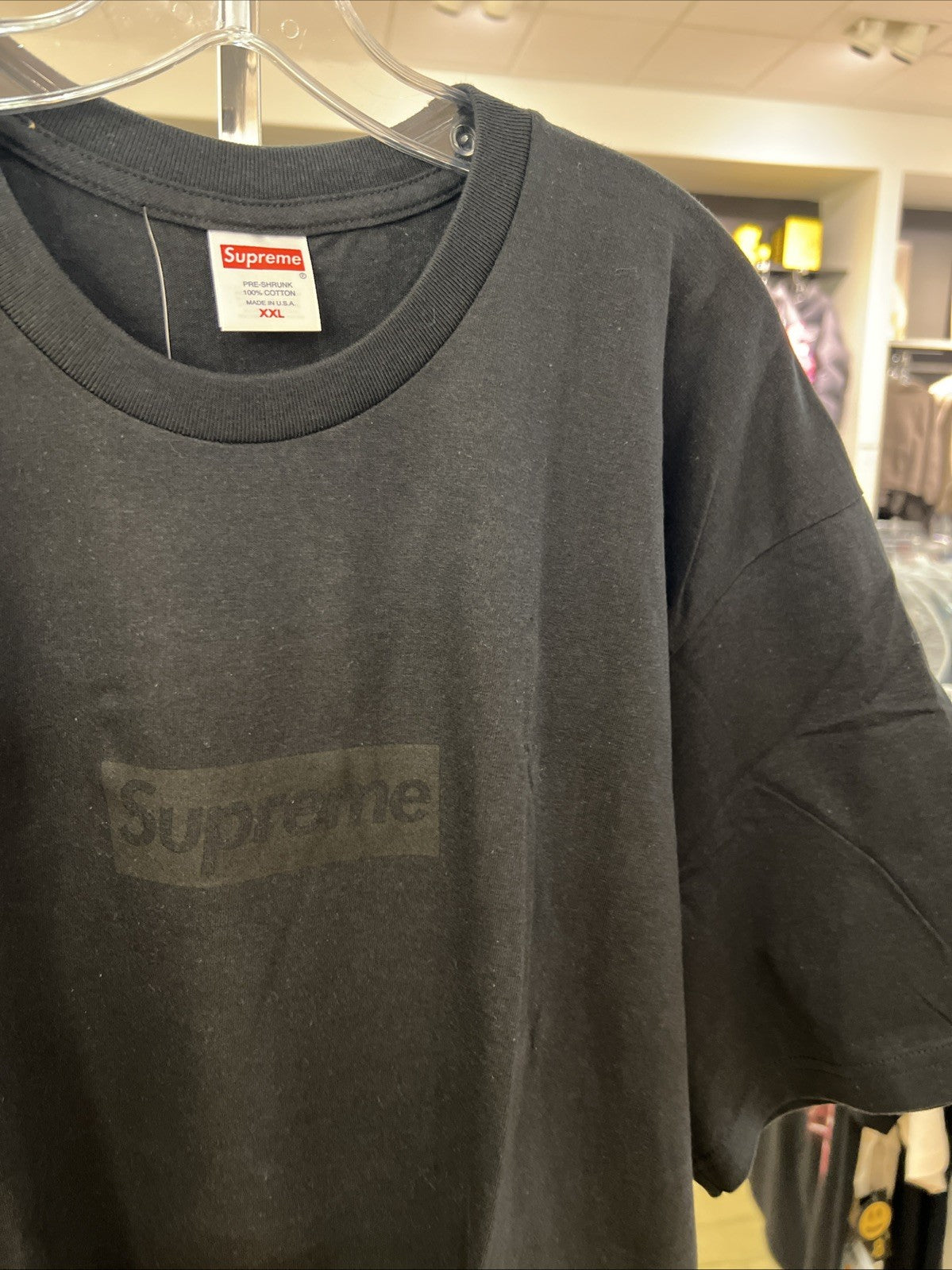 Supreme Tonal Box Logo Tee Black Sz XXL
