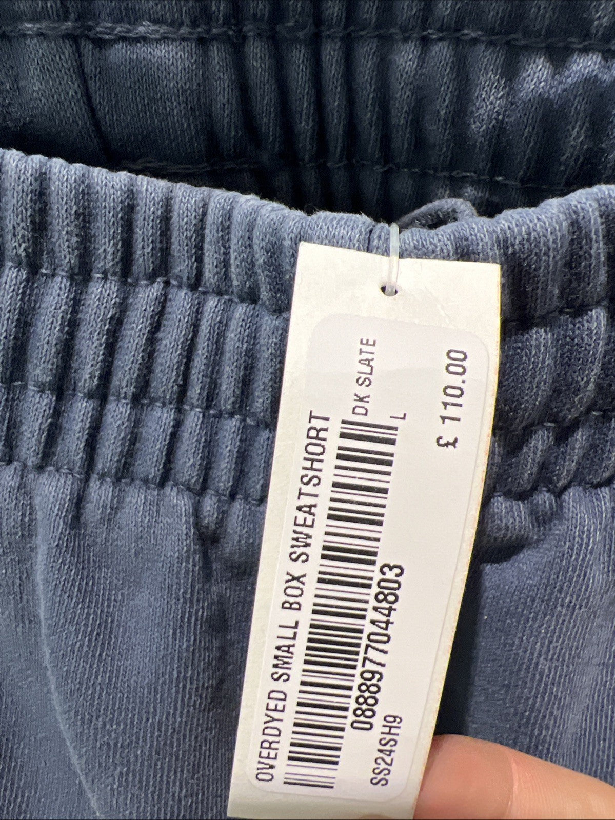 Supreme Overdyed Small Box Sweatshort Dark Slate Sz L