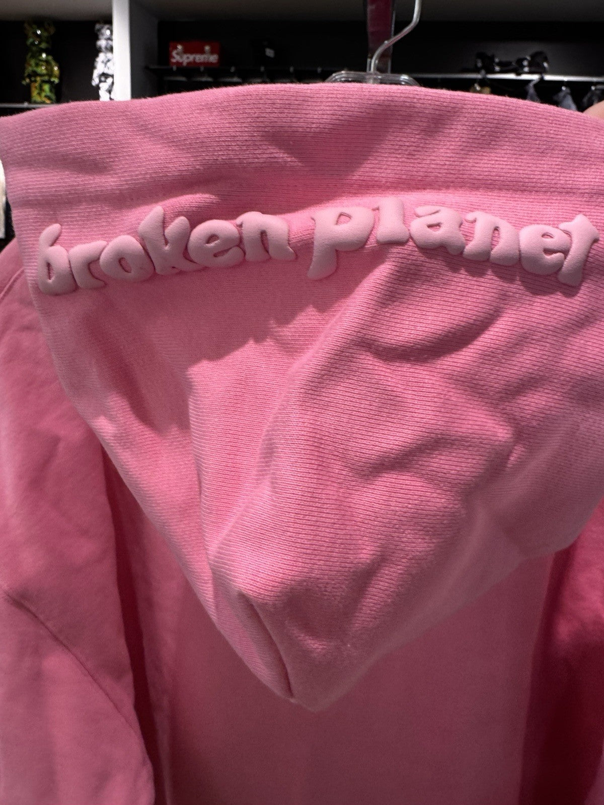 Broken Planet Zipup Hoodie Candy Pink Size L