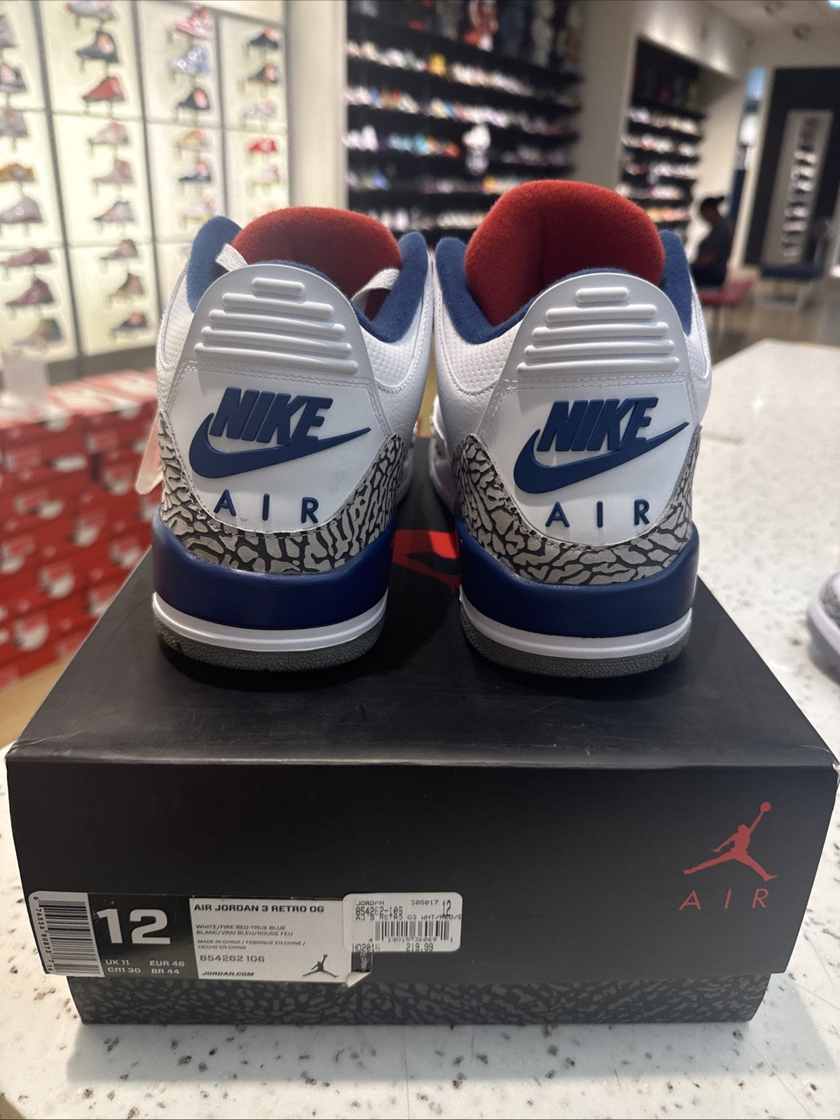Size 12 - Jordan 3 Retro OG Mid True Blue